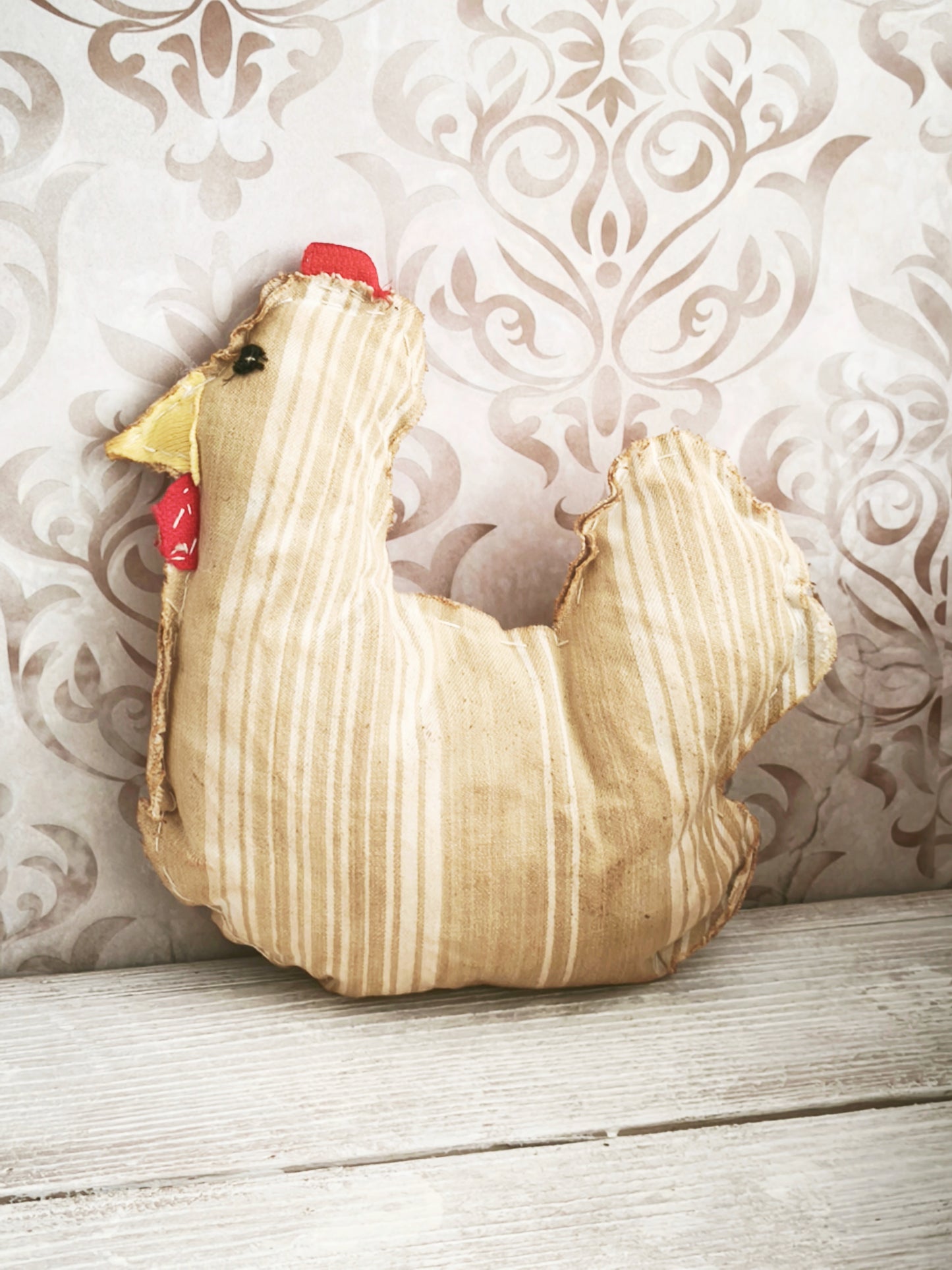 Primitive Farmhouse Fabric Chicken Doll