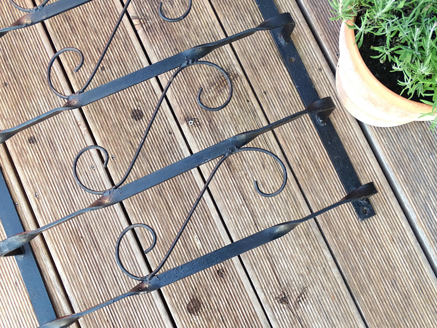 Wrought Iron Window Grille: Brocante Garden Decor, Architectural Salvage