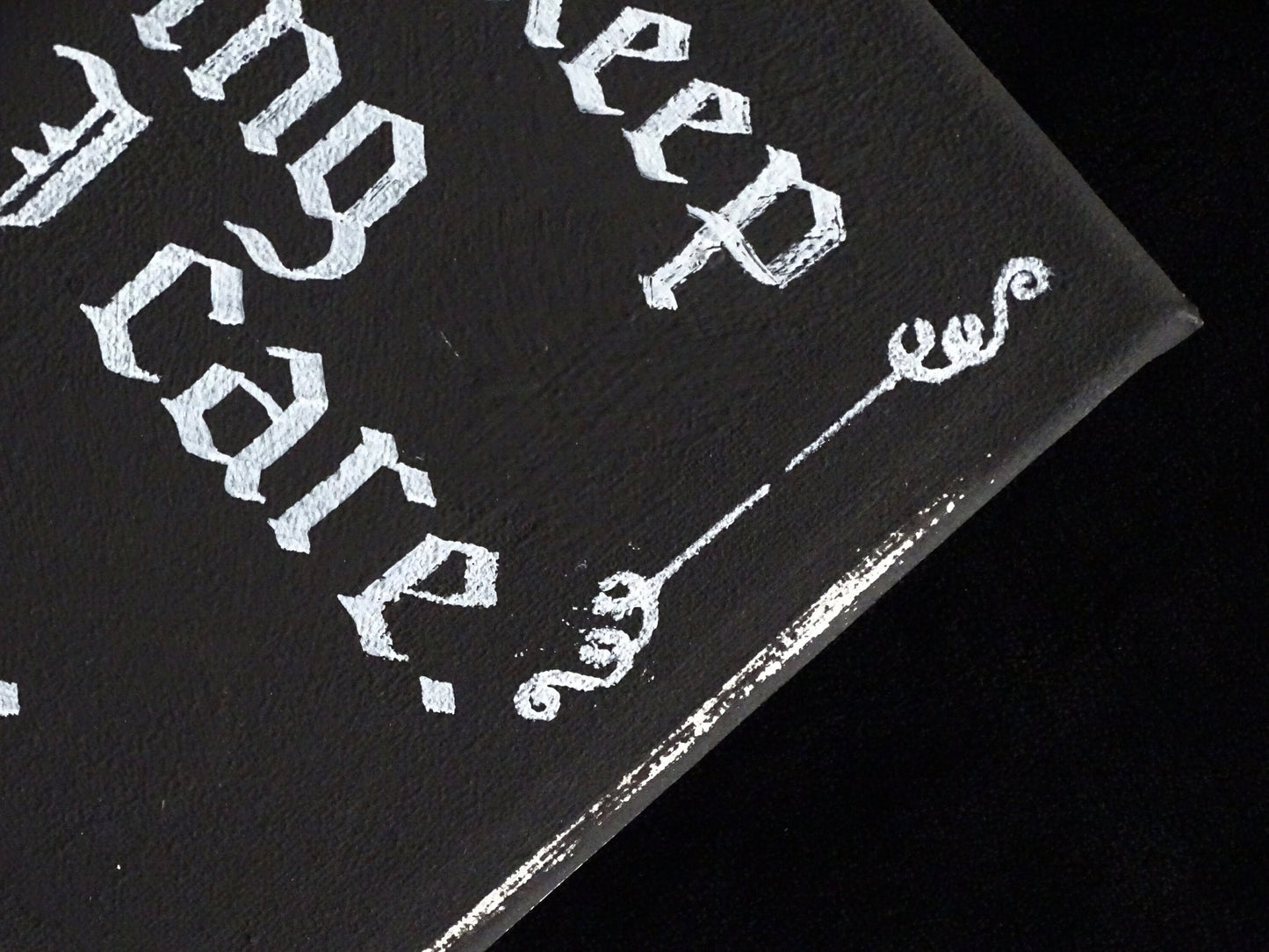 Morticia Addams Quote Art, Gothic Hand-Lettered Canvas Plaque