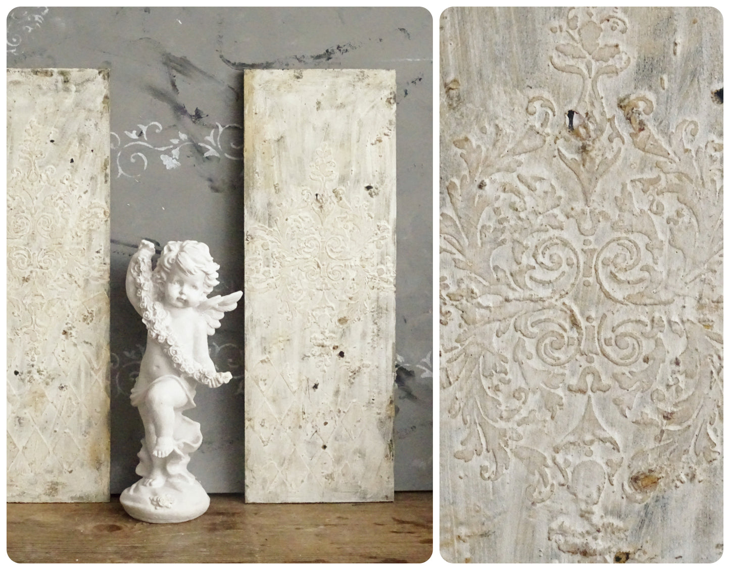 Textured Wall Plaque Antique Style