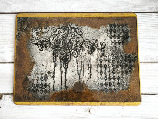 Handmade Distressed Gothic Wall Mirror, Hand Silvered, Antiqued