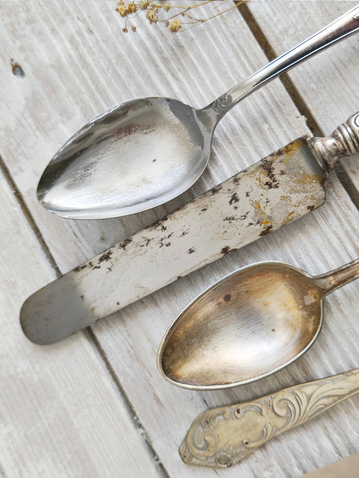Antique Mismatched Silverplate Cutlery, Silverware Flatware, Food Photo Prop, Wedding Table