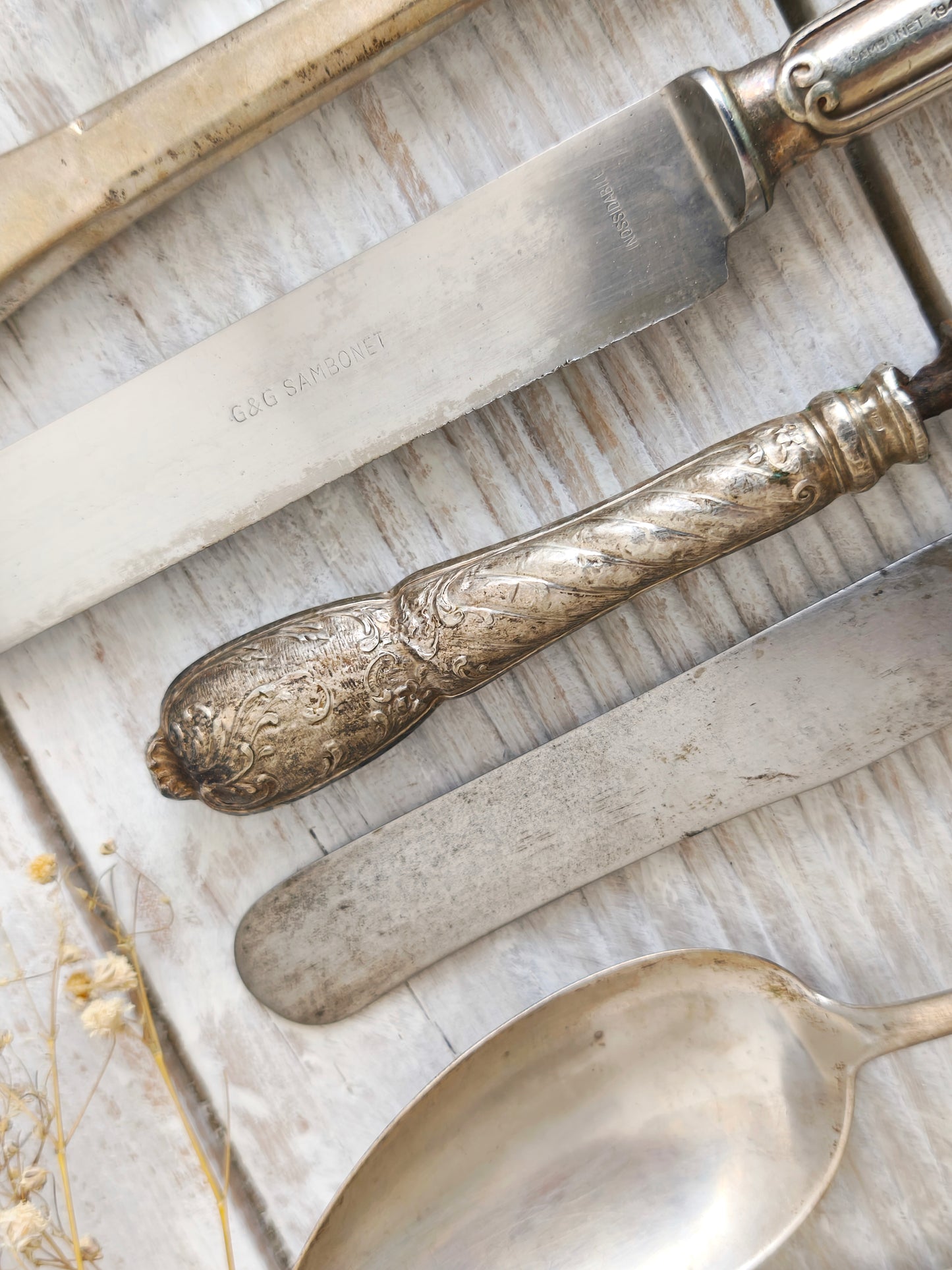 Antique Mismatched Silverplate Cutlery, Silverware Flatware, Food Photo Prop, Wedding Table