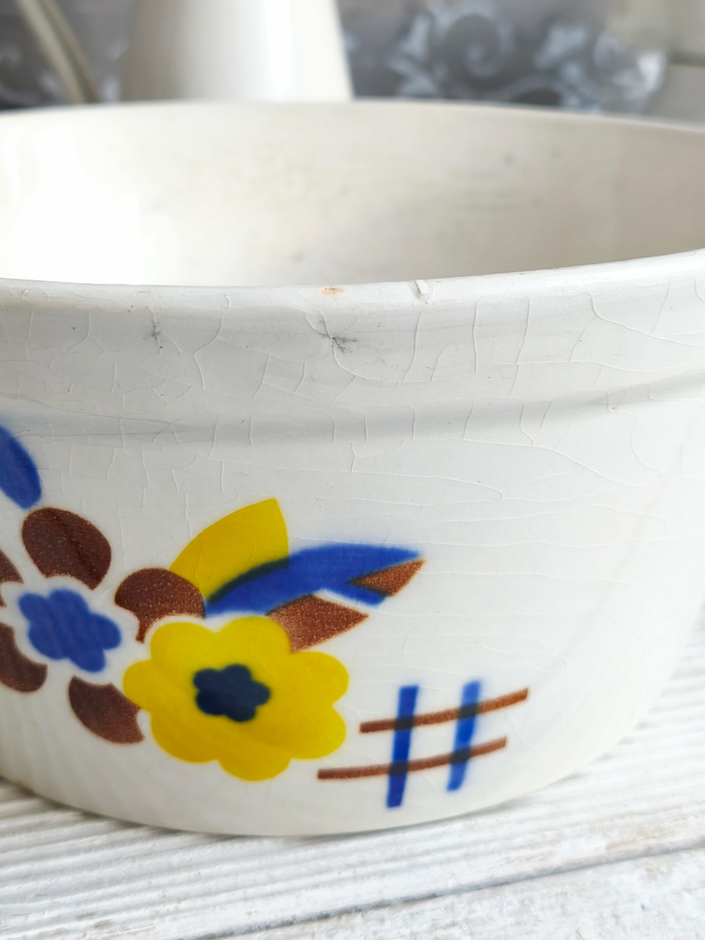 Set 2 Ceramic Ditmar Urbach Serving Bowls, Stacking Bowls Floral Design, Czech Retro Serveware