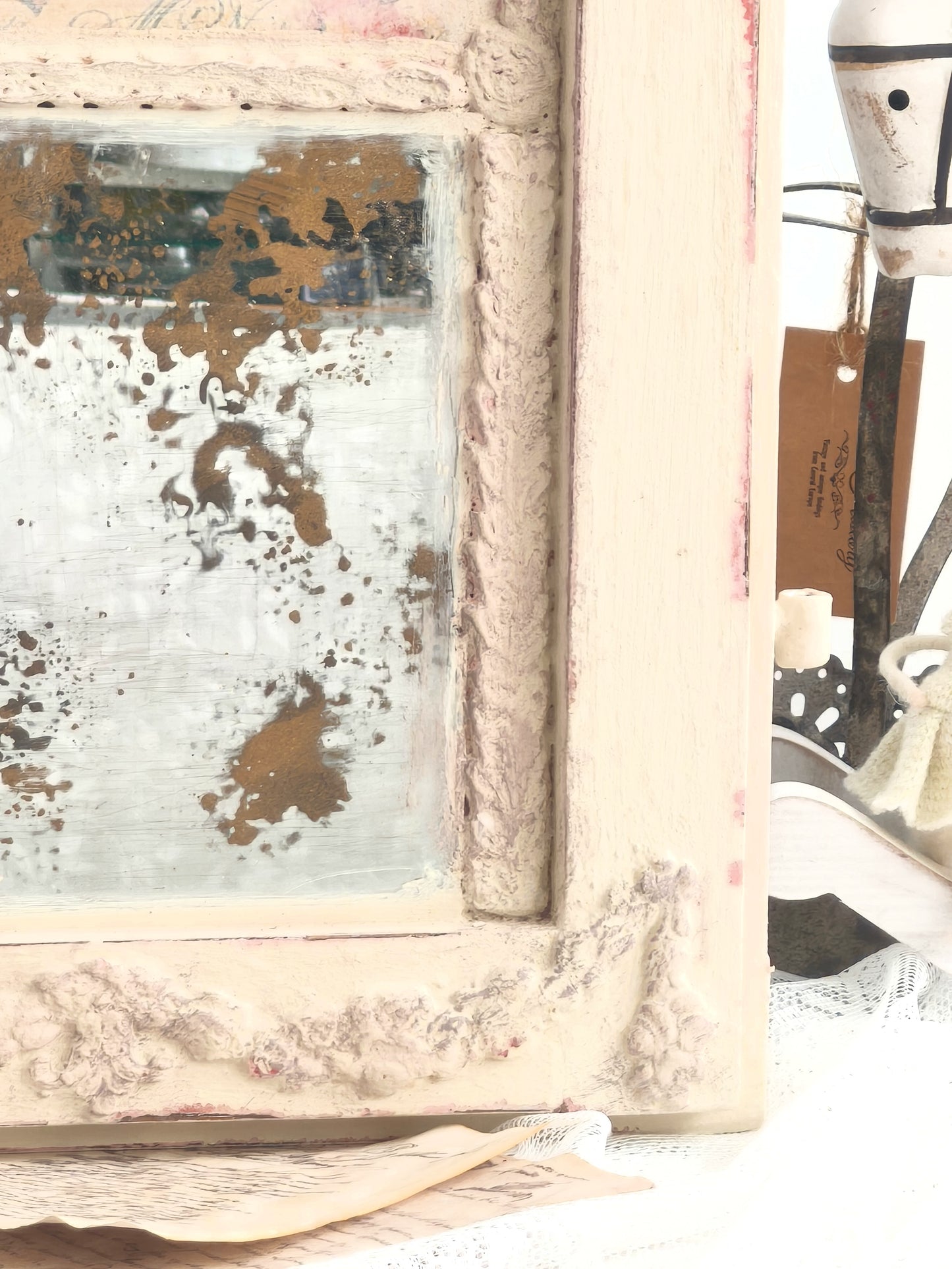 French Trumeau Style Wall Mirror, Handmade