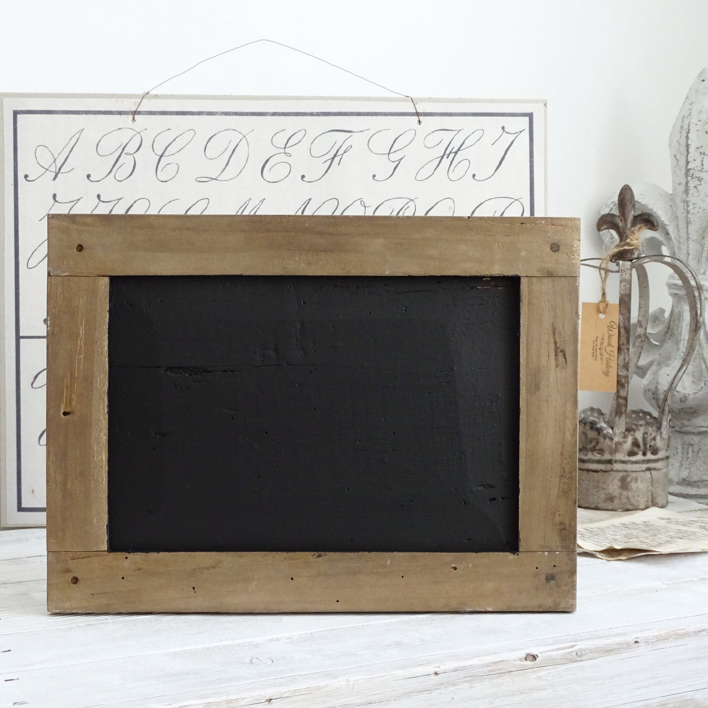 Small Antique Chalkboard: Primitive Framed School Slate Board
