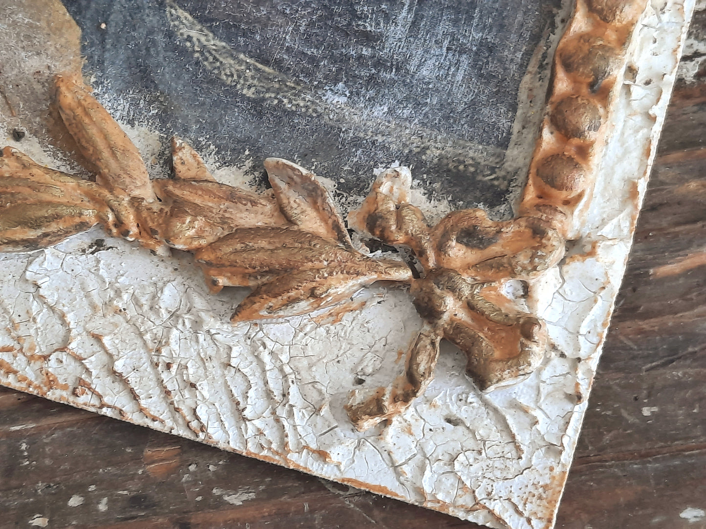 Holy Mary Icon Plaque, Handmade French Decor
