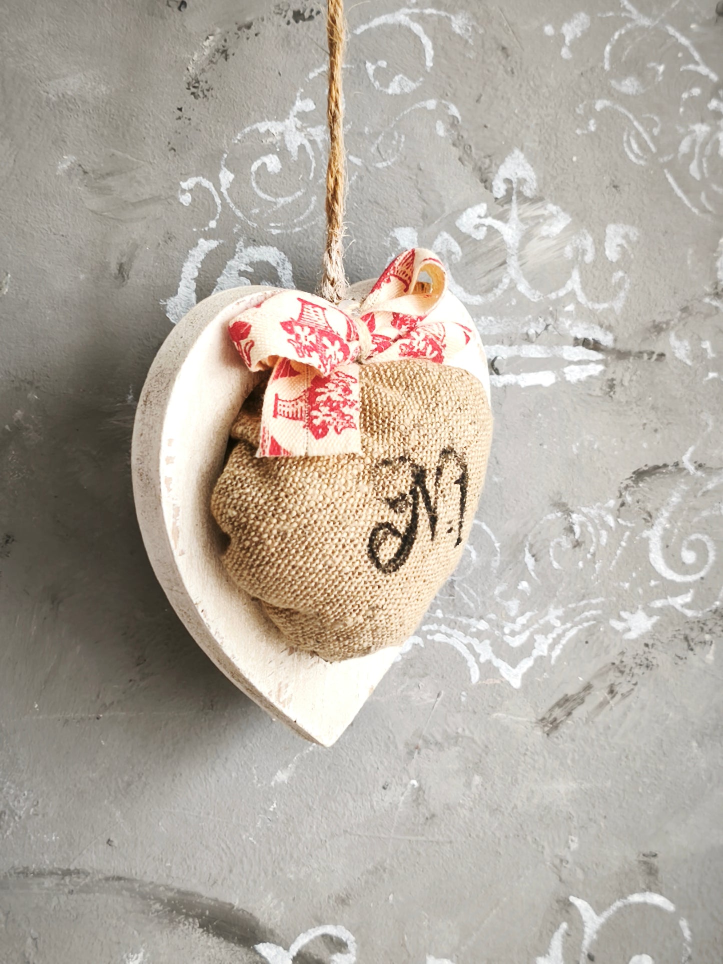 Handmade Pincushion of Antique Grainsack