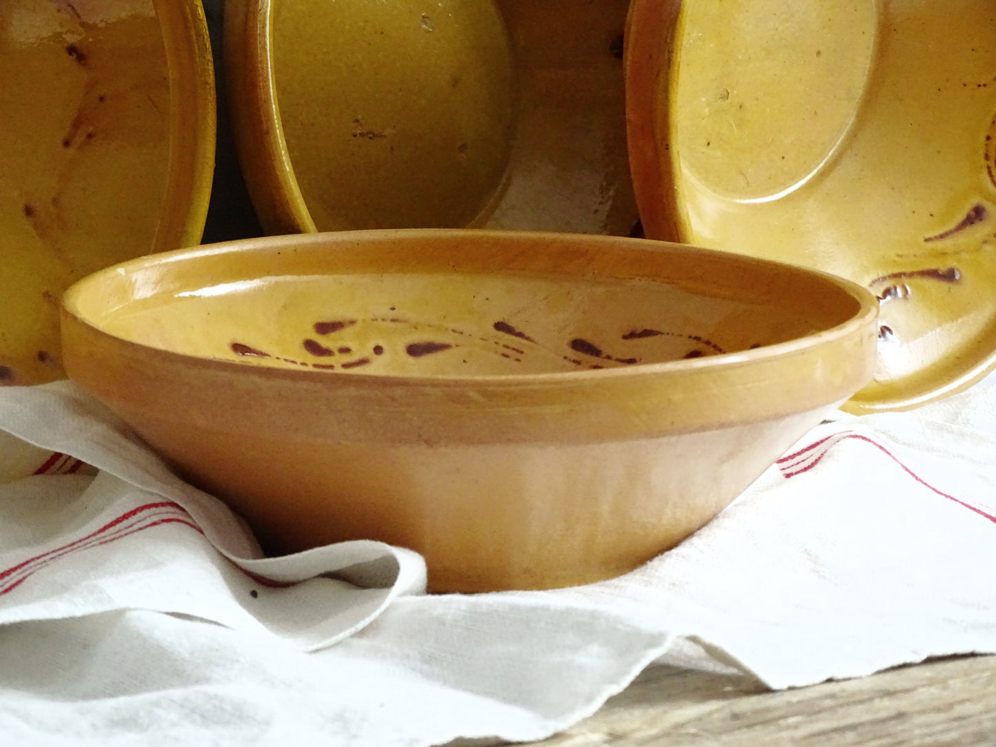 French Pottery Jatte, Tian, Confit Bowl: Provence Ceramic, Hand Painted