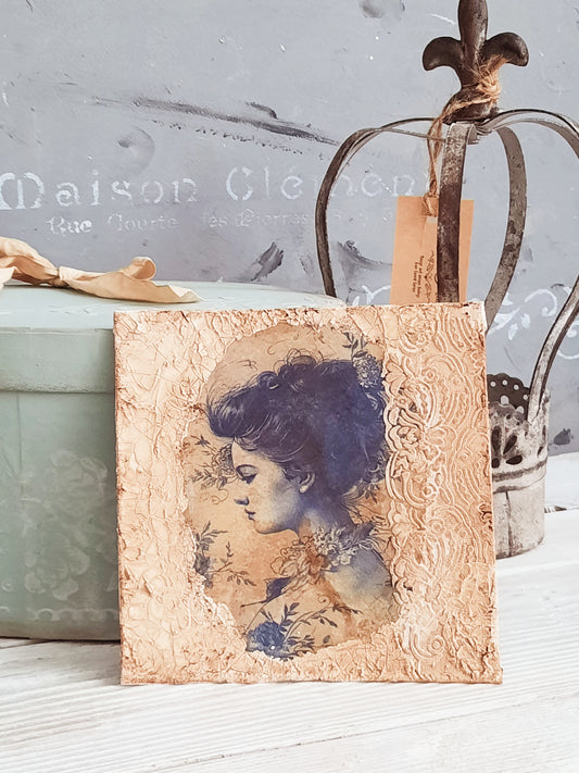 Lady French Decor Wall Panel, Shabby Chic