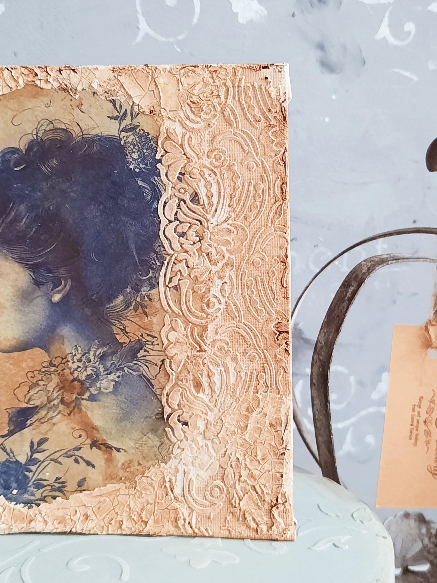 Lady French Decor Wall Panel, Shabby Chic