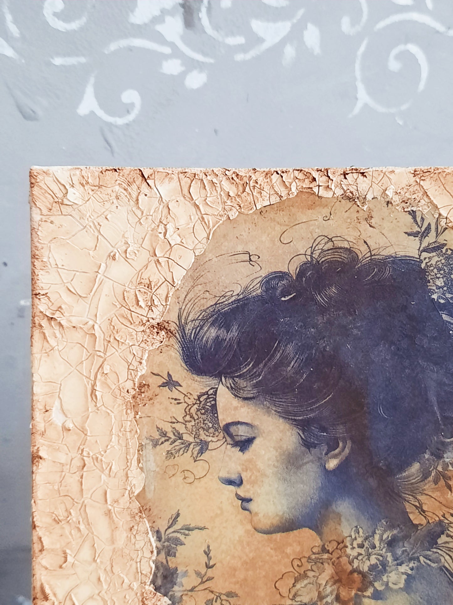Lady French Decor Wall Panel, Shabby Chic