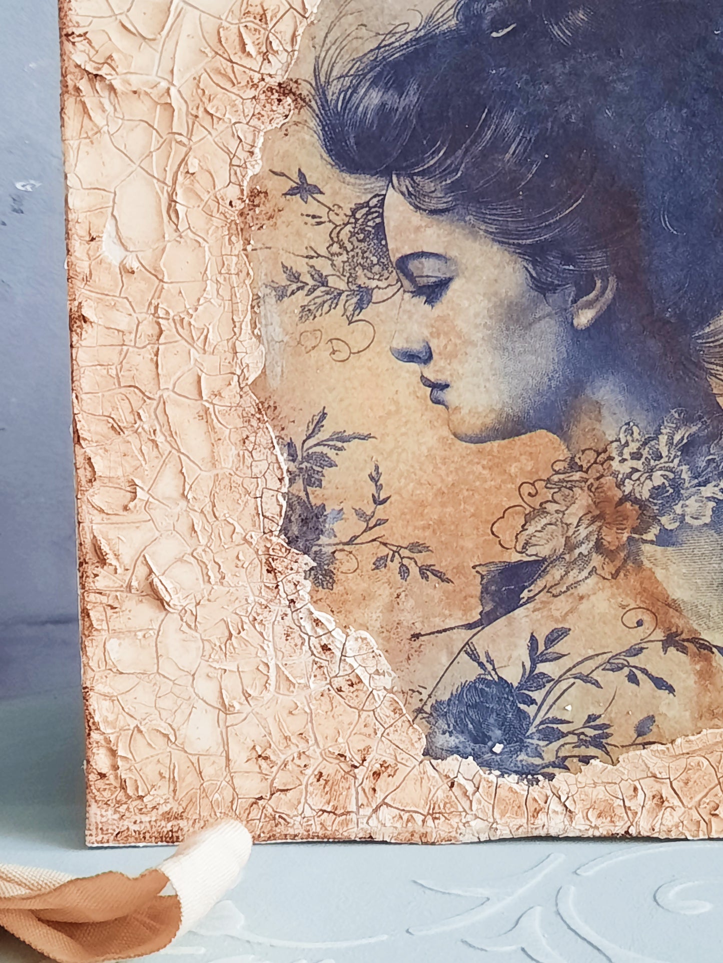 Lady French Decor Wall Panel, Shabby Chic