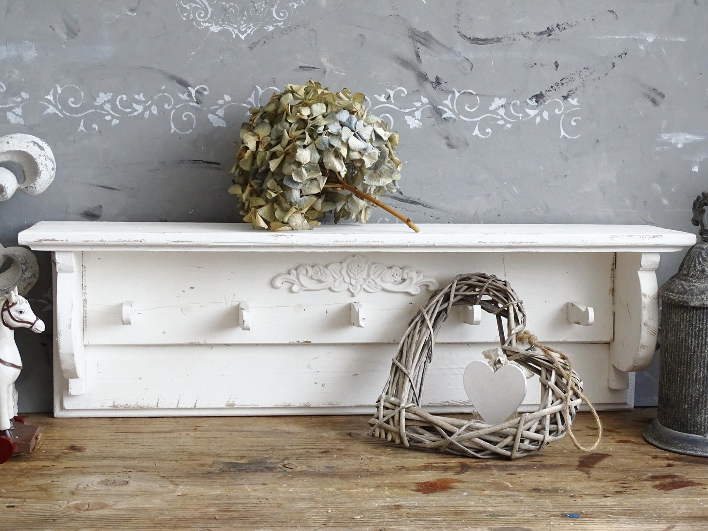 White Wall Coat Rack Shelf Brackets 5 Wood Shaker Peg Rail Rack Shabby Chic Wall Mount Bathroom Towel Wall Rack 5 Pegs Entryway Furniture