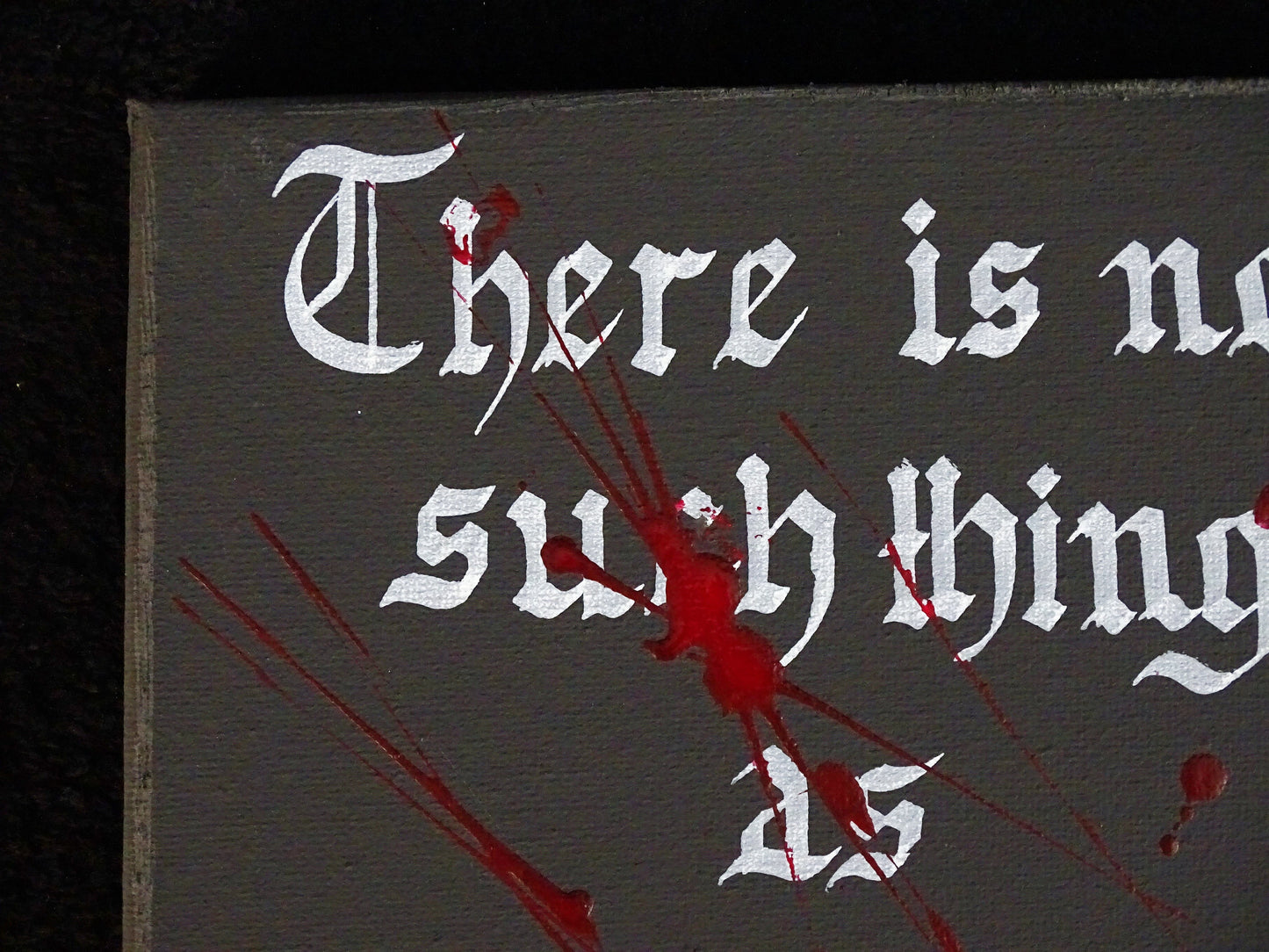 Gothic Werewolf Canvas Plaque, Hand-Lettered Horror Art