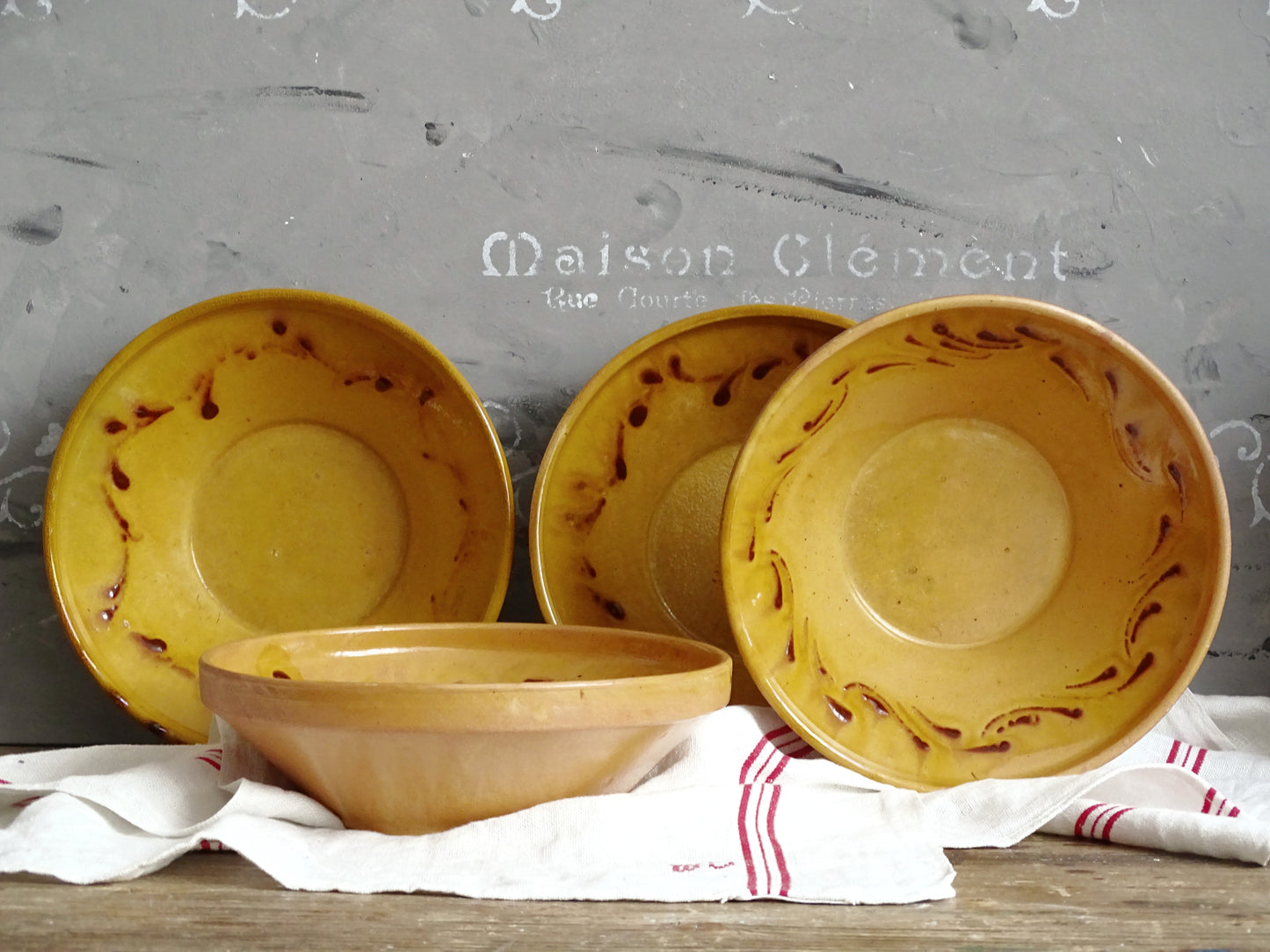 French Pottery Jatte, Tian, Confit Bowl: Provence Ceramic, Hand Painted