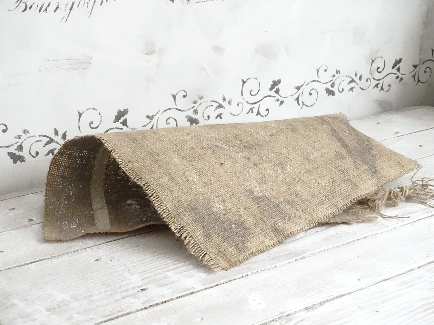 Abstract Burlap Tapestry Textile Wall Art, Neutral Wabi Sabi Wall Hanging, Contemporary Decor