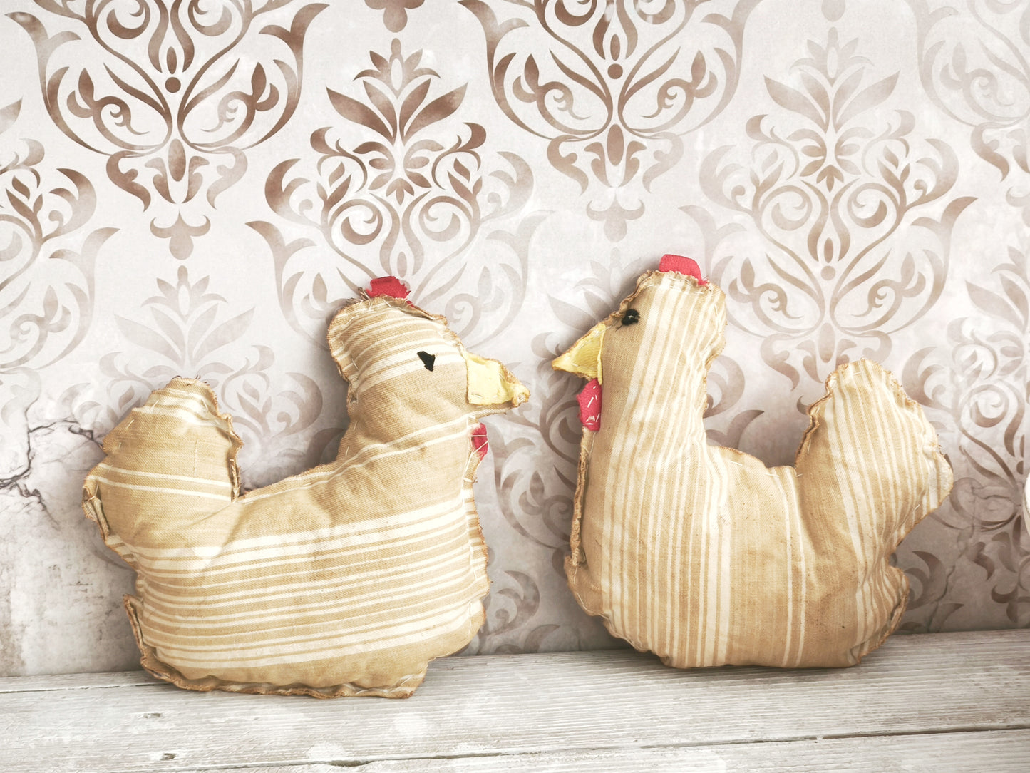 Primitive Farmhouse Fabric Chicken Doll