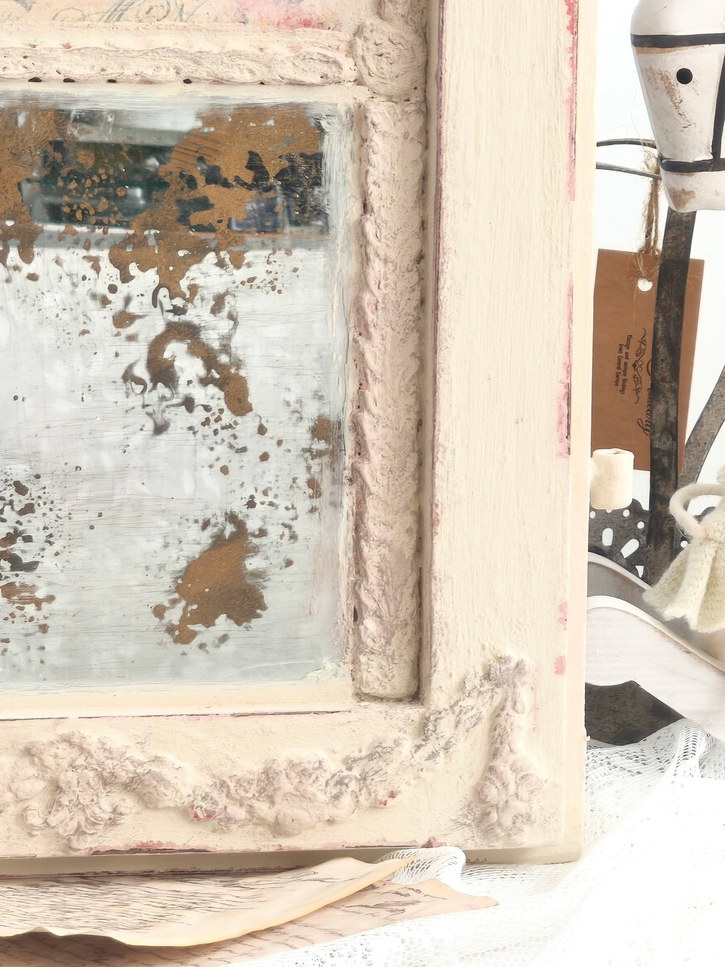 French Trumeau Style Wall Mirror, Handmade