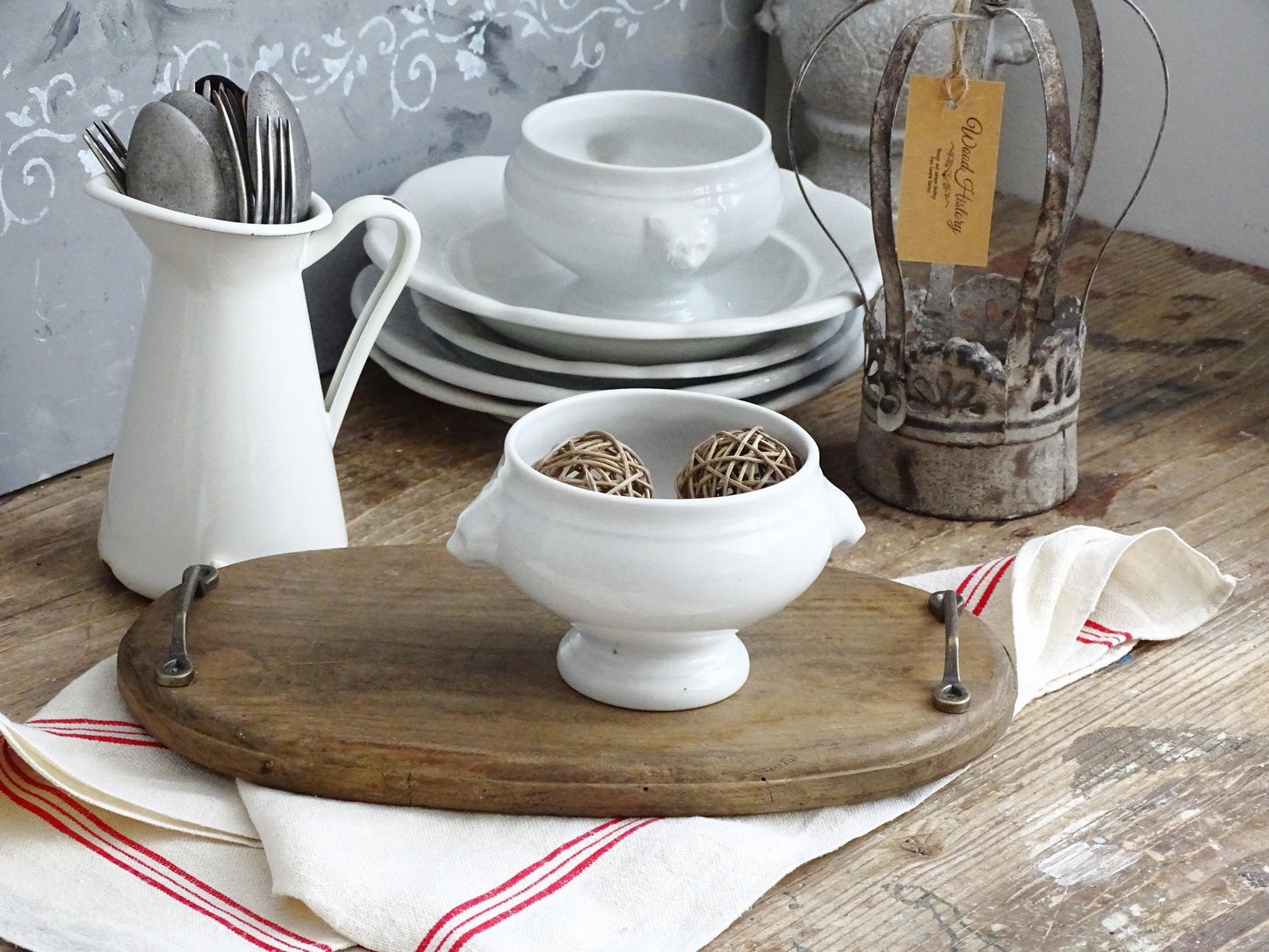 Oval Wood Bread Board Metal Handles, Cheese Board, Breadboard, Cutting Chopping Board, Farmhouse Kitchen Board, Serving Tray