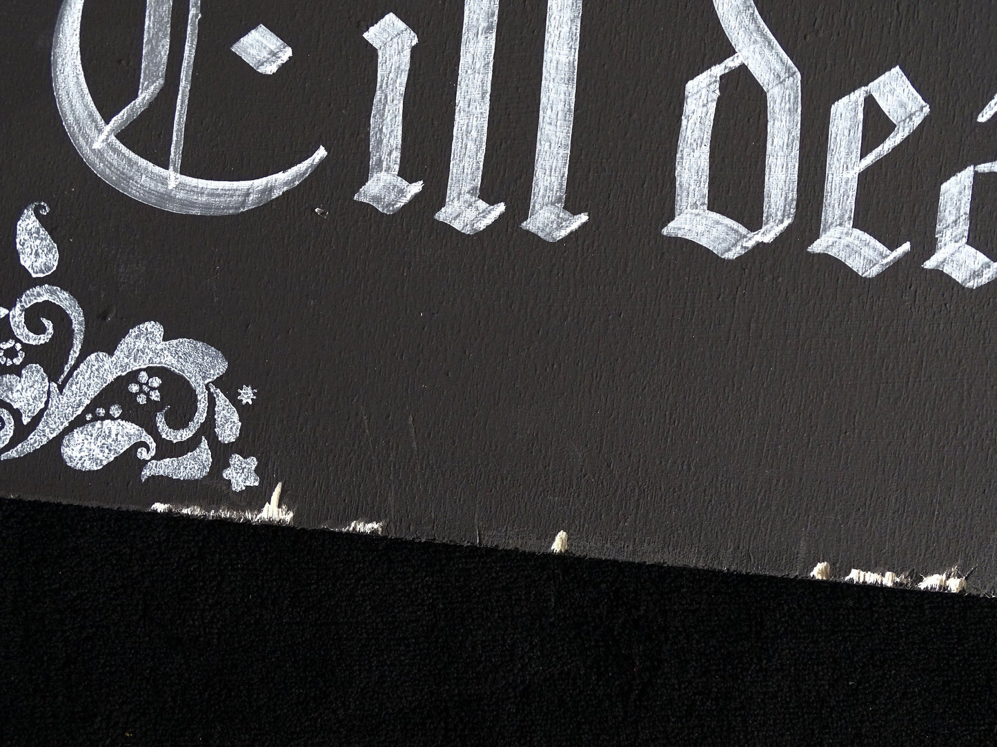 TILL DEATH DO us Part, Gothic Original Artwork on Wood, Hand Painted, Hand Lettered