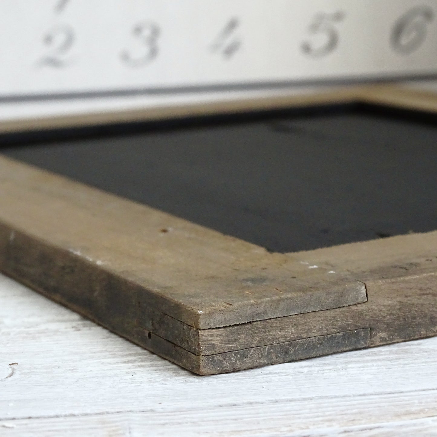 Small Antique Chalkboard: Primitive Framed School Slate Board