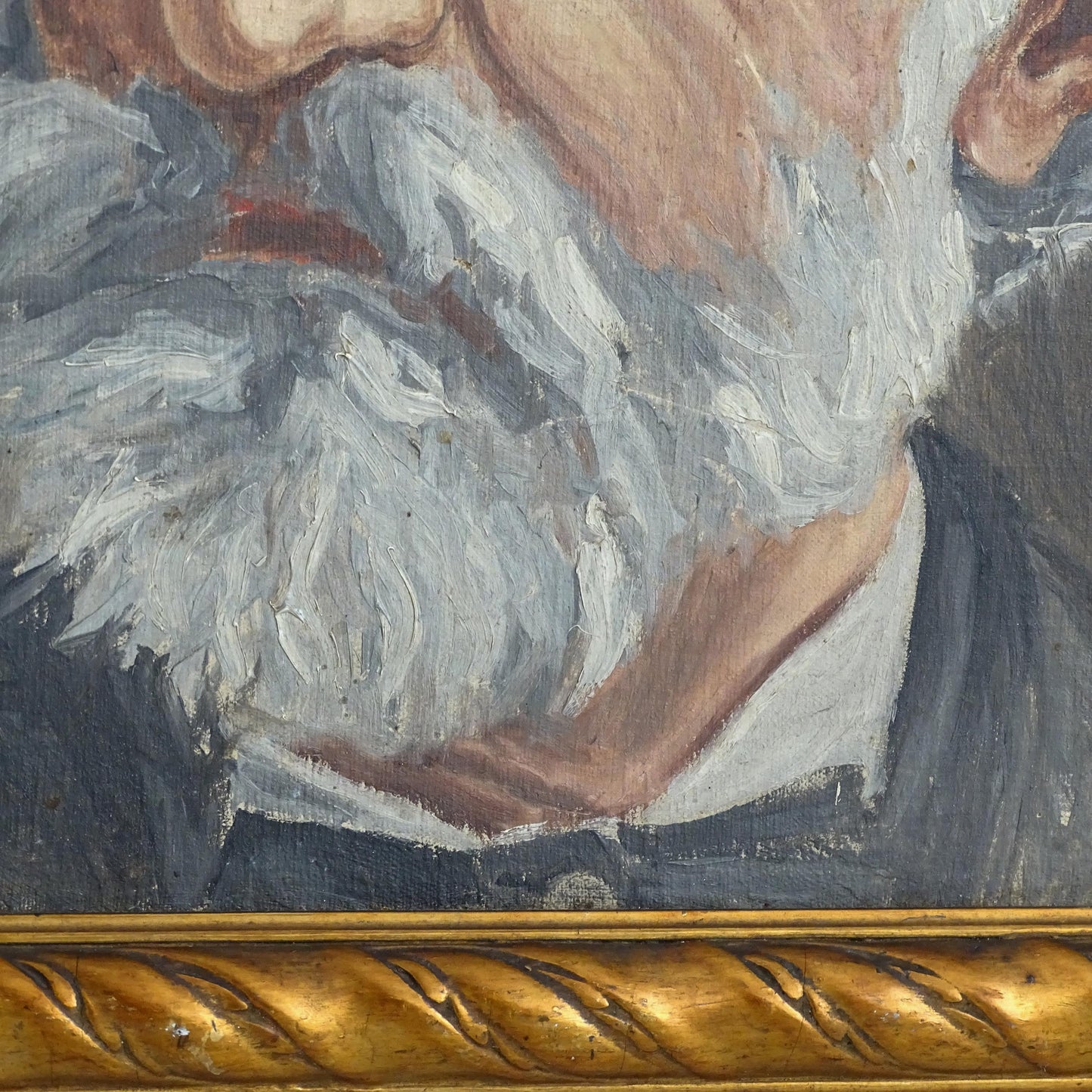 Giuseppe Verdi Antique Oil Painting, Framed Bearded Gentleman Male Portrait, Ornate Wood Frame, Italian Composer Signed Original Artwork