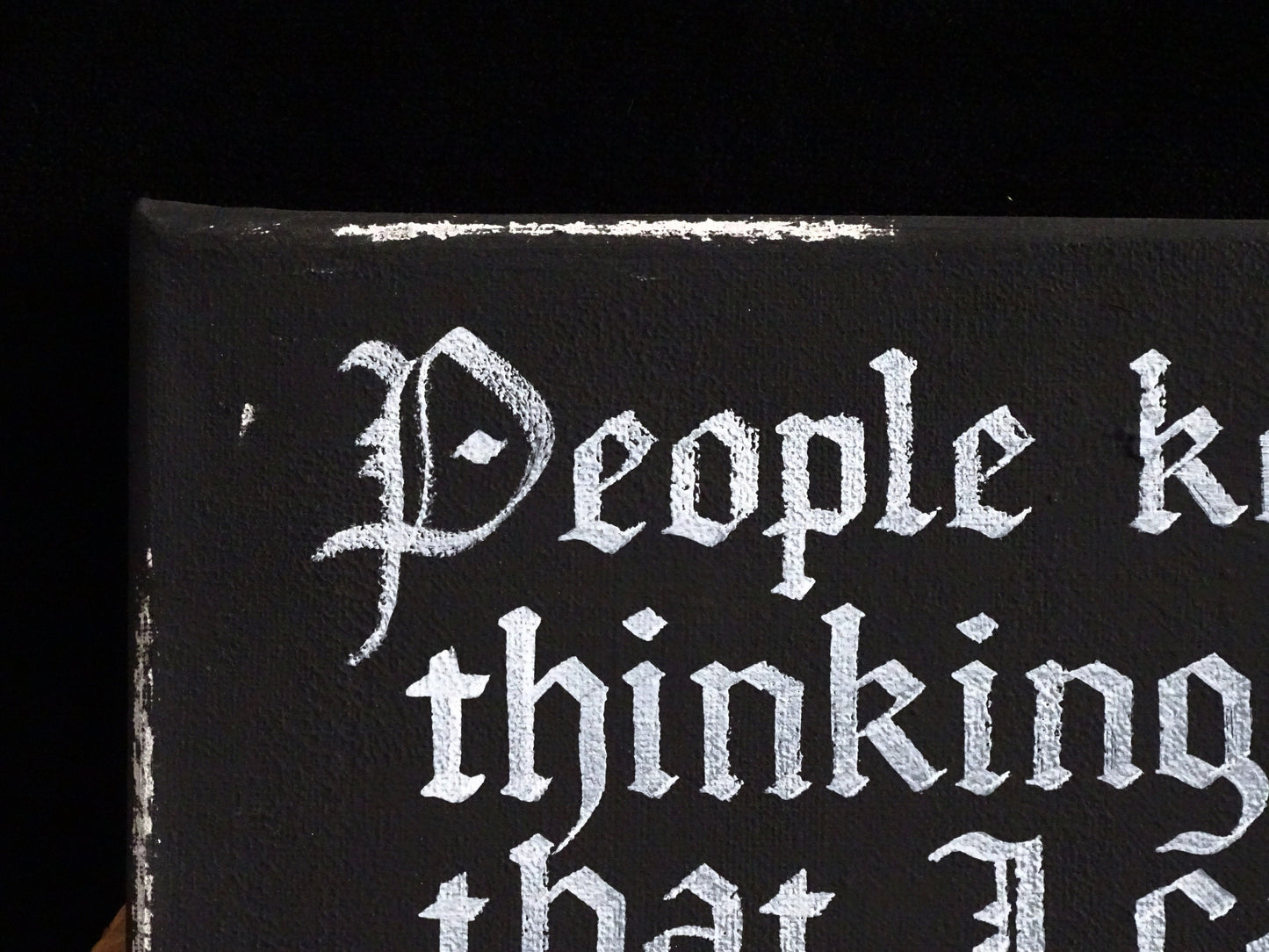 Morticia Addams Quote Art, Gothic Hand-Lettered Canvas Plaque
