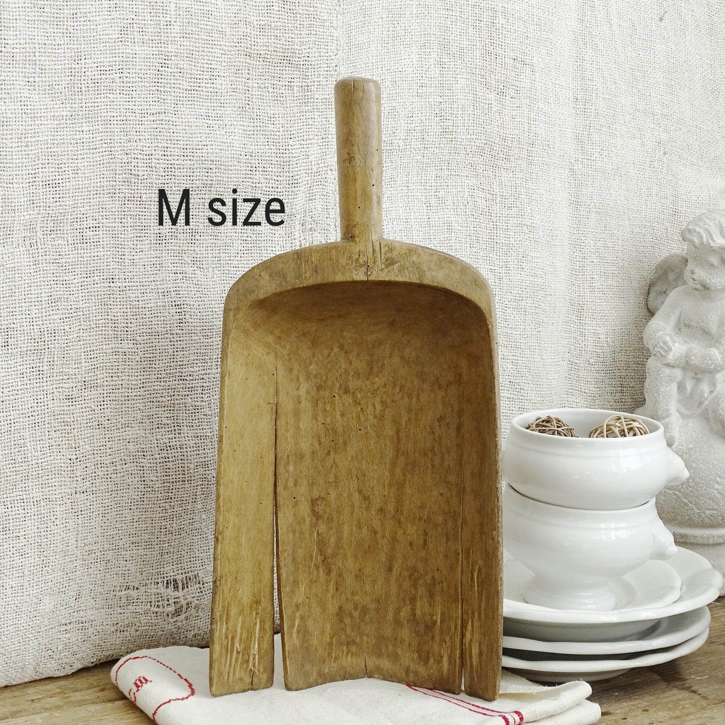Antique Wood Grain Scoop, Carved Wood Grain Shovel, Grain Ladle, Wood Flour Scoop, Primitive Antiques, Rustic Farmhouse Decor Farm Hand Tool