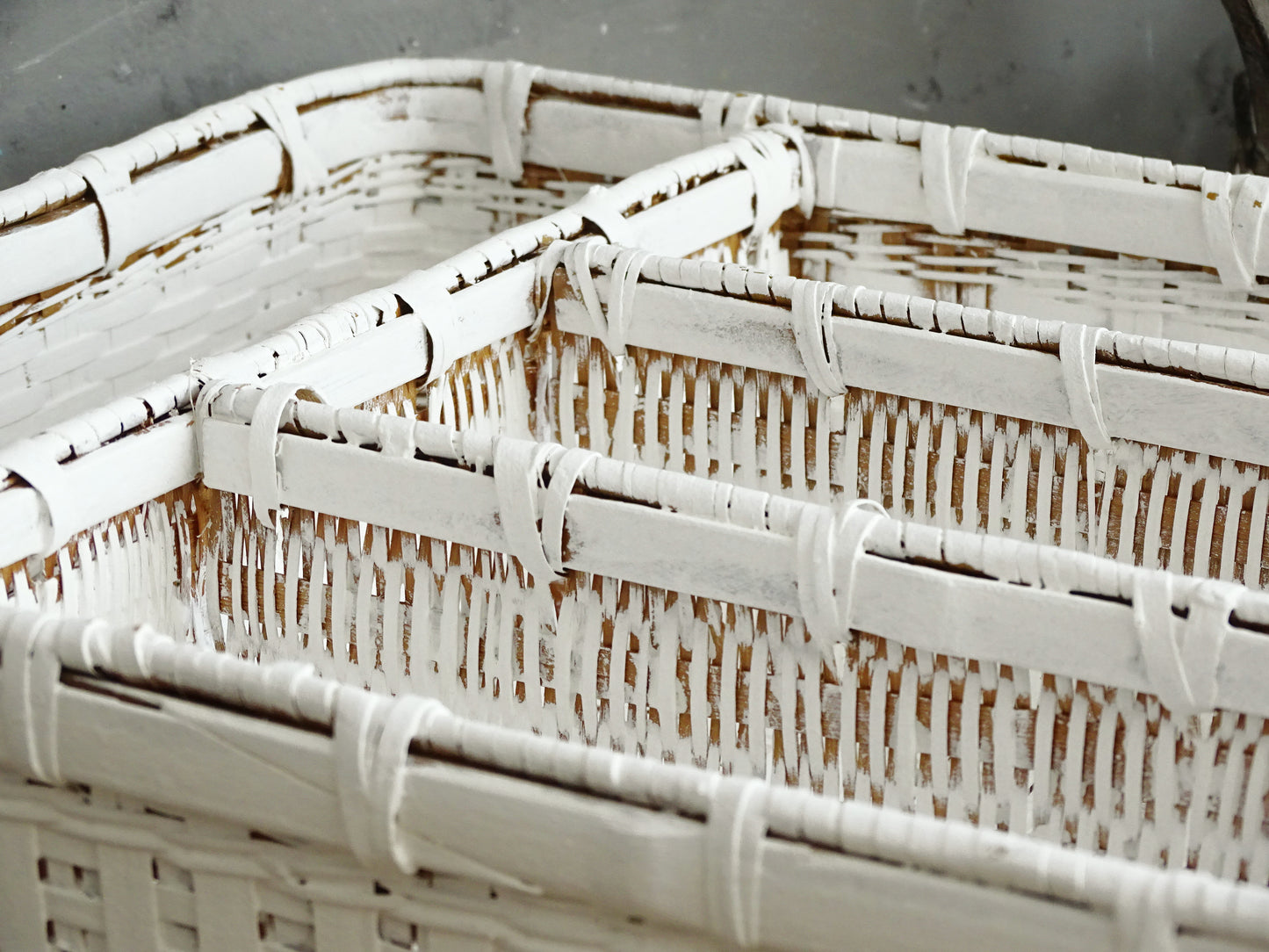 White Wicker Flatware Tray, Cuttlery Caddy Holder, Compartment Divided Box, Drawer Organizer, Shadow Box
