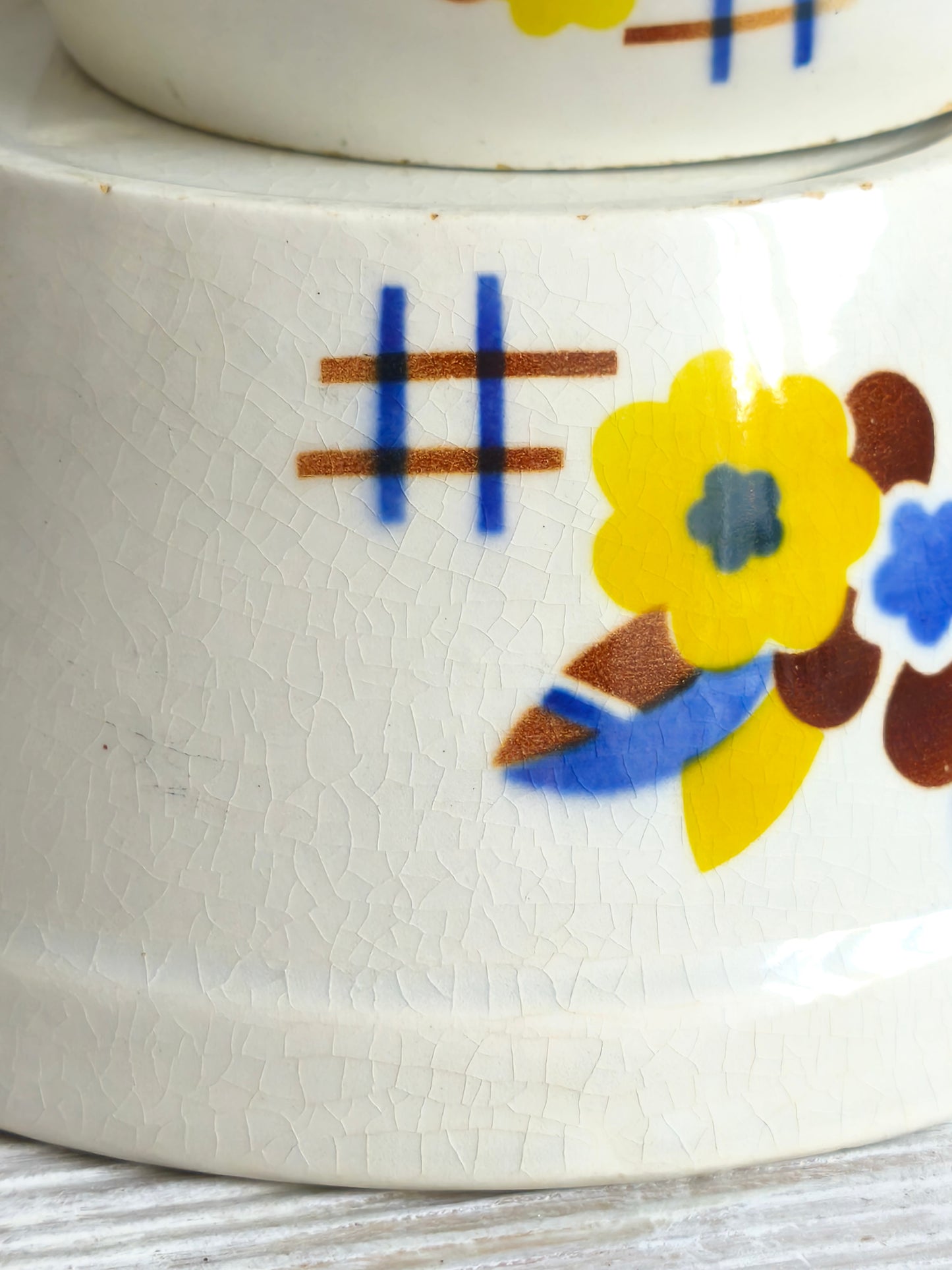 Set 2 Ceramic Ditmar Urbach Serving Bowls, Stacking Bowls Floral Design, Czech Retro Serveware
