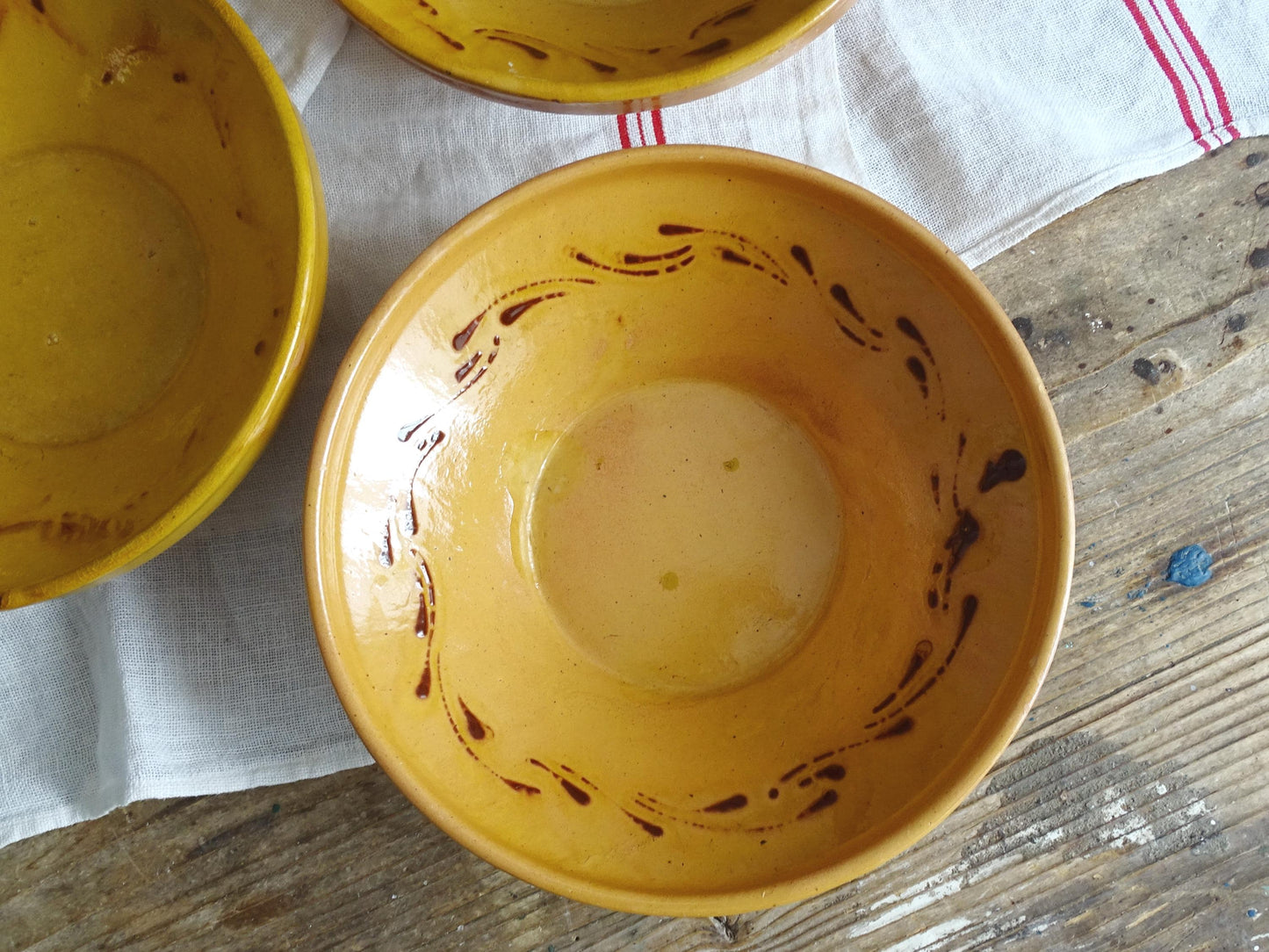 French Pottery Jatte, Tian, Confit Bowl: Provence Ceramic, Hand Painted
