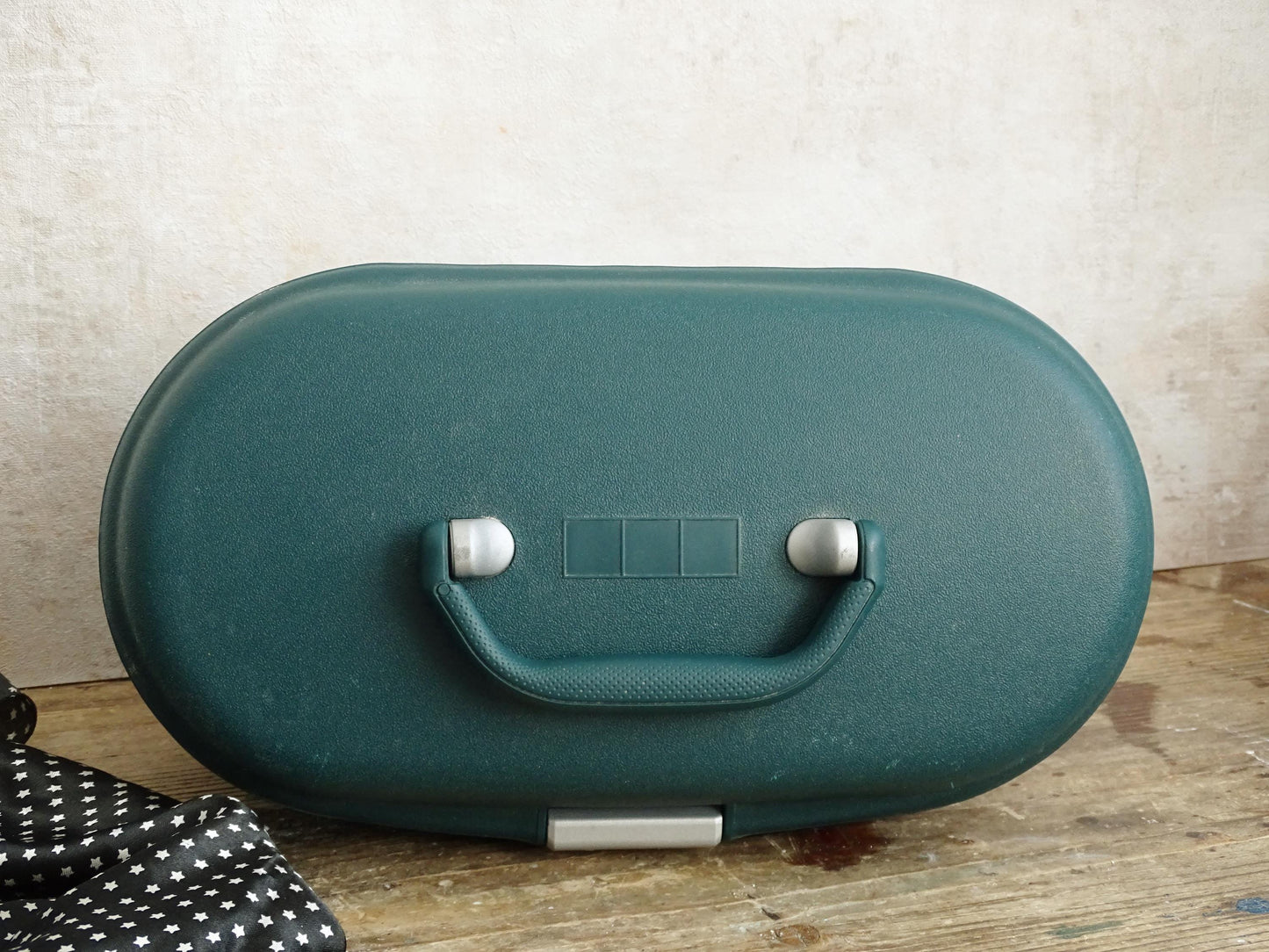 Vintage Green Samsonite Train Case, Hard Shell Makeup Vanity Travel Case