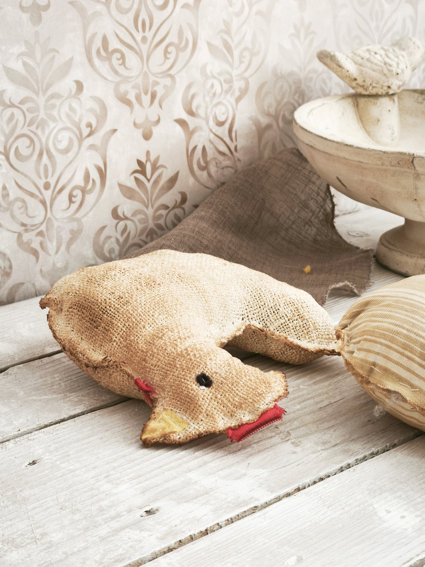 Primitive Farmhouse Fabric Chicken Doll