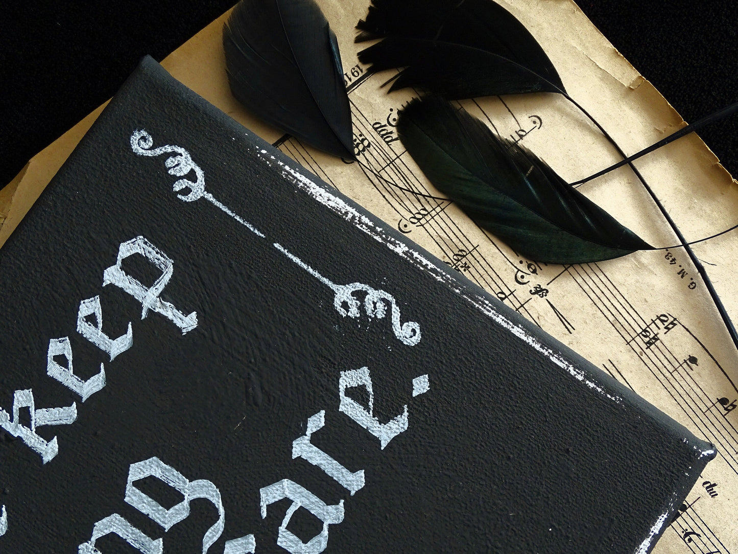 Morticia Addams Quote Art, Gothic Hand-Lettered Canvas Plaque
