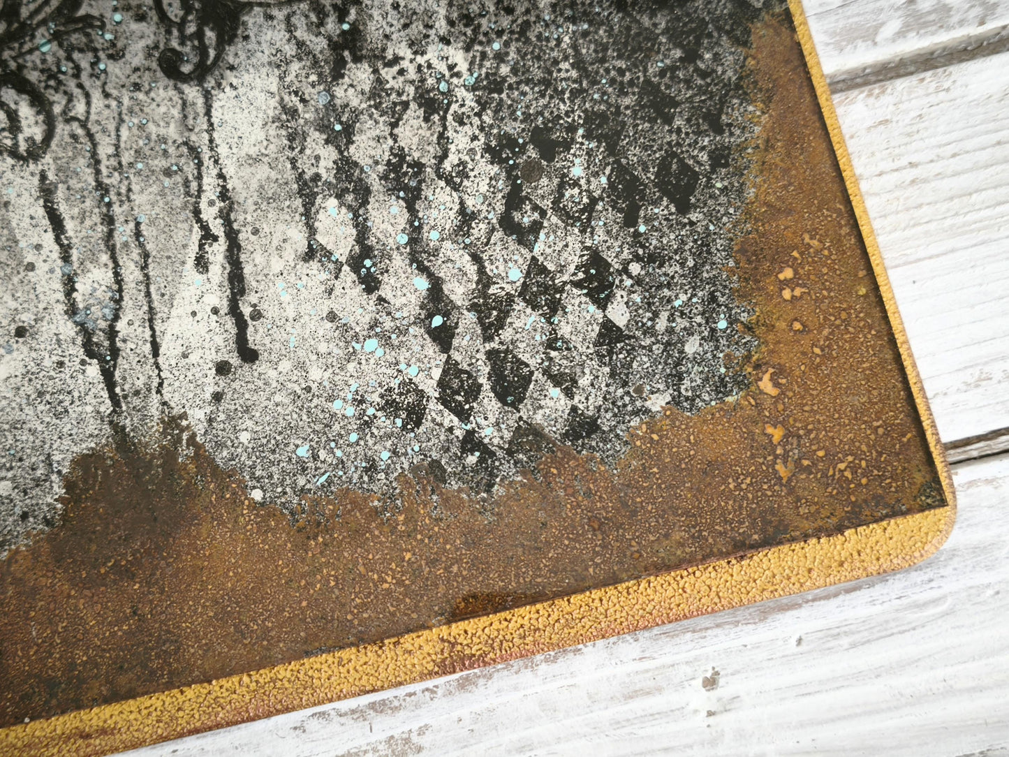 Handmade Distressed Gothic Wall Mirror, Hand Silvered, Antiqued