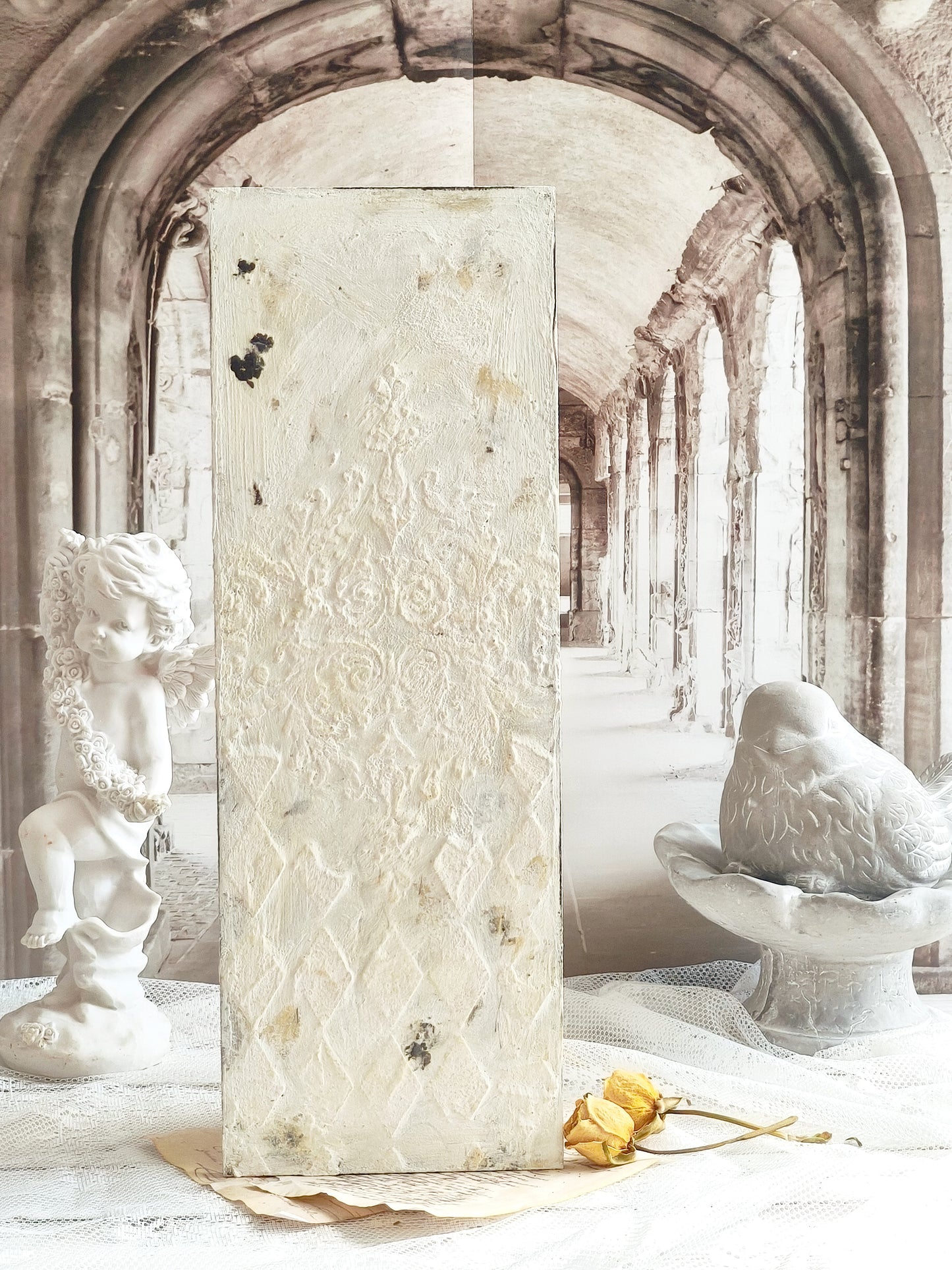 Textured Wall Plaque Antique Style