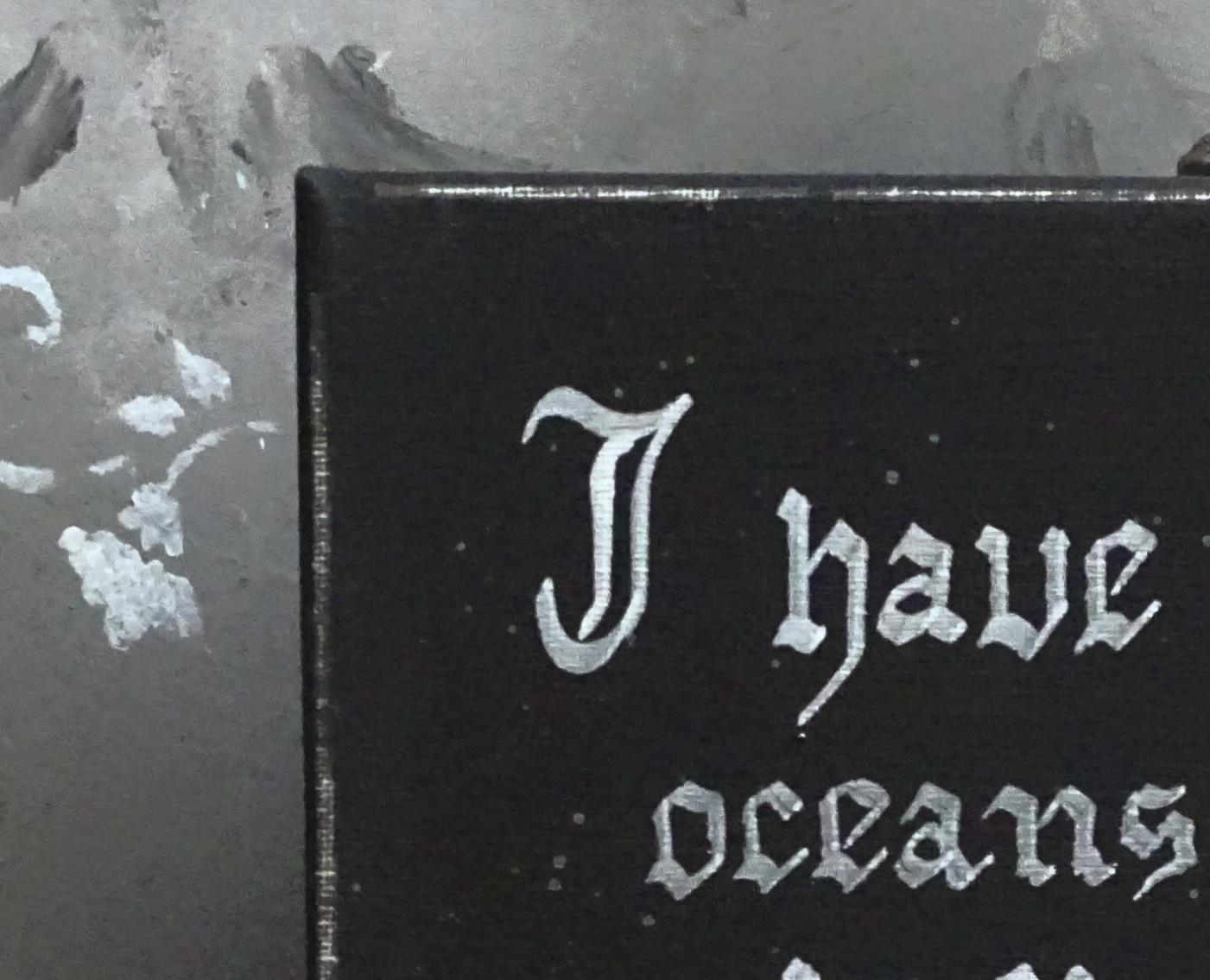 Dracula Love Quote Canvas, Gothic Calligraphy Art, Hand Lettered