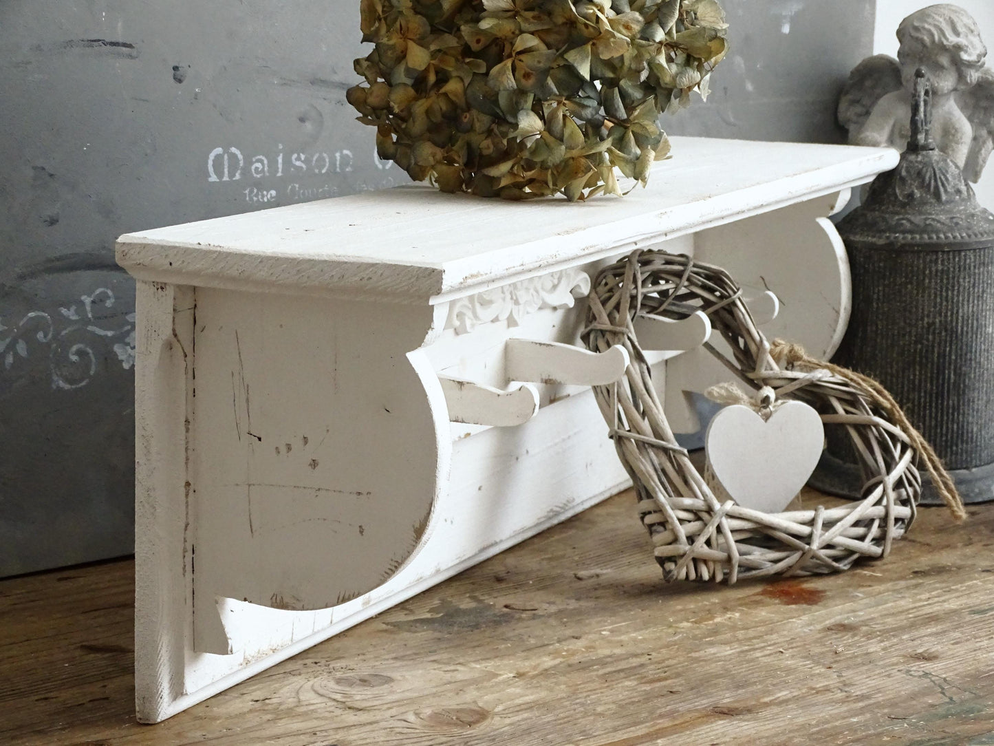 White Wall Coat Rack Shelf Brackets 5 Wood Shaker Peg Rail Rack Shabby Chic Wall Mount Bathroom Towel Wall Rack 5 Pegs Entryway Furniture