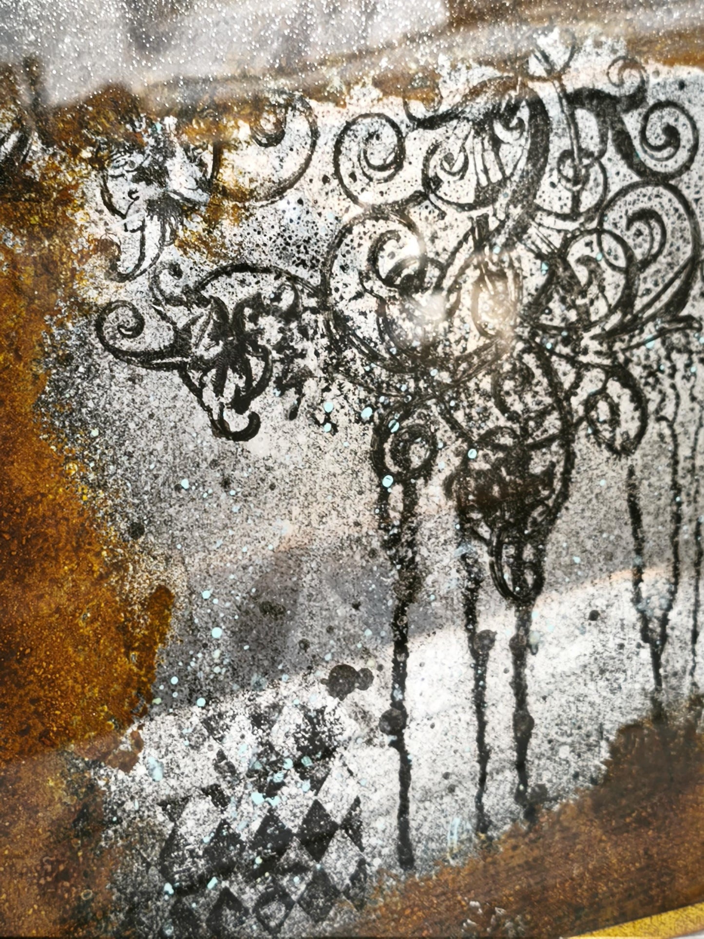Handmade Distressed Gothic Wall Mirror, Hand Silvered, Antiqued