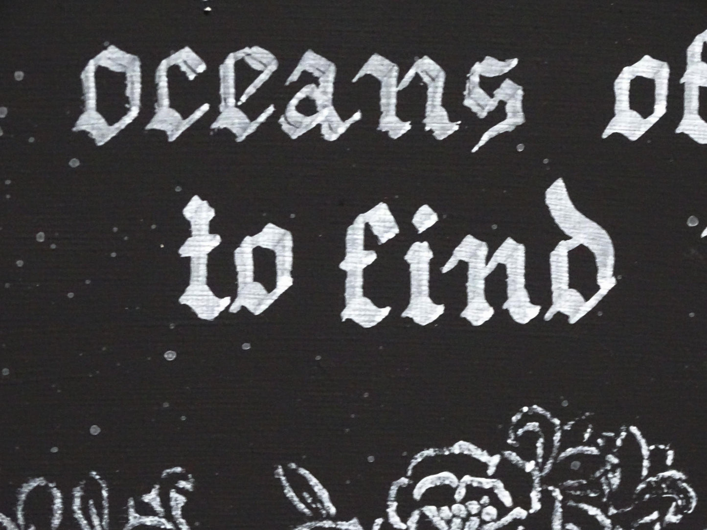 Dracula Love Quote Canvas, Gothic Calligraphy Art, Hand Lettered