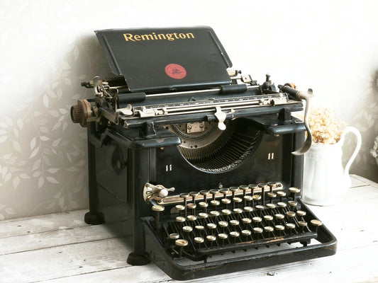 Antique Remington Typewriter, 1924 Original Vintage Writing Machine, Collector Display, Office Decor