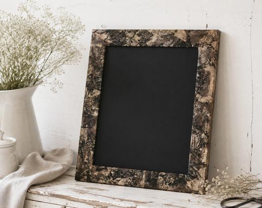 Antique Toile Framed Chalkboard, Message Board