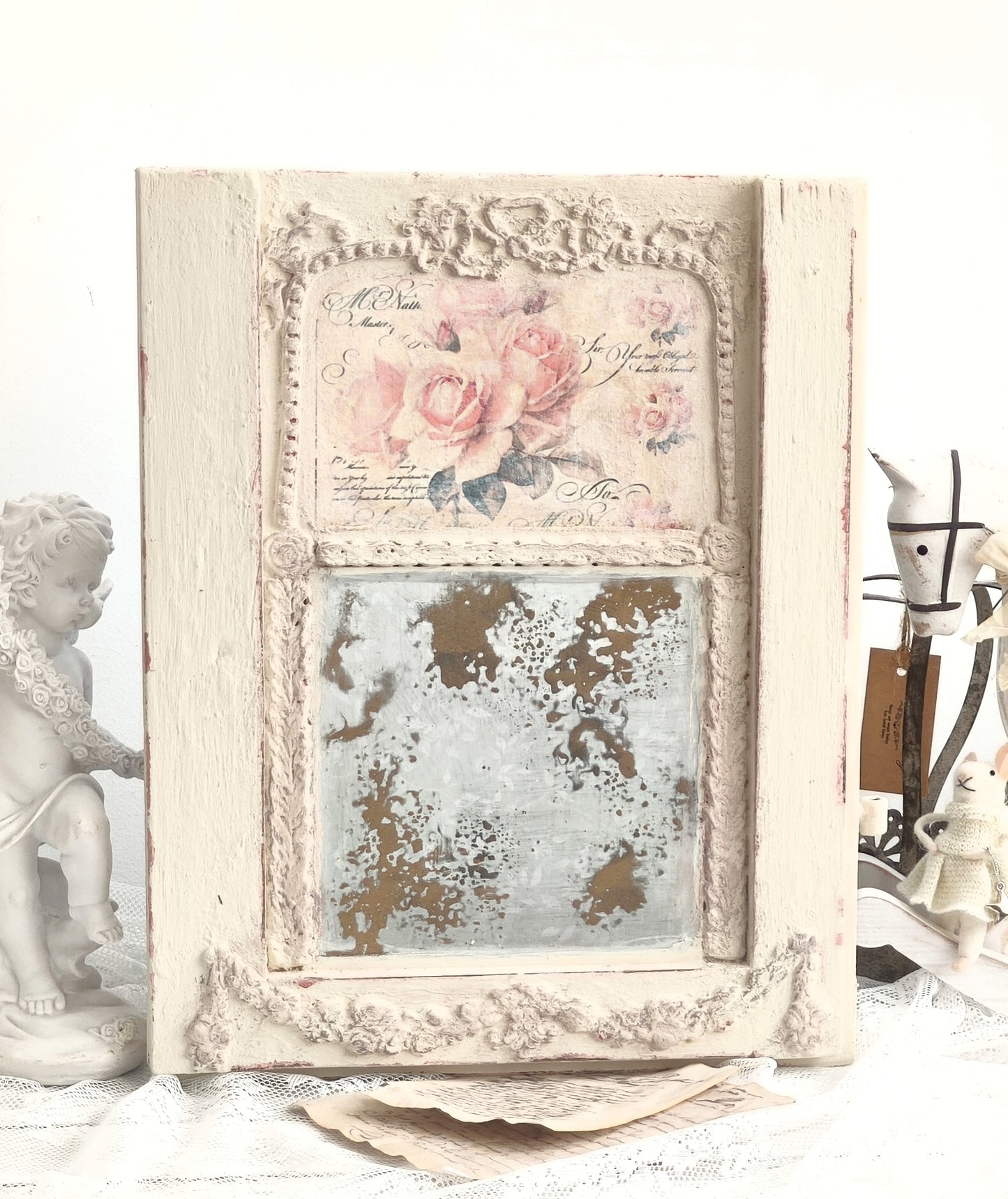 French Trumeau Style Wall Mirror, Handmade