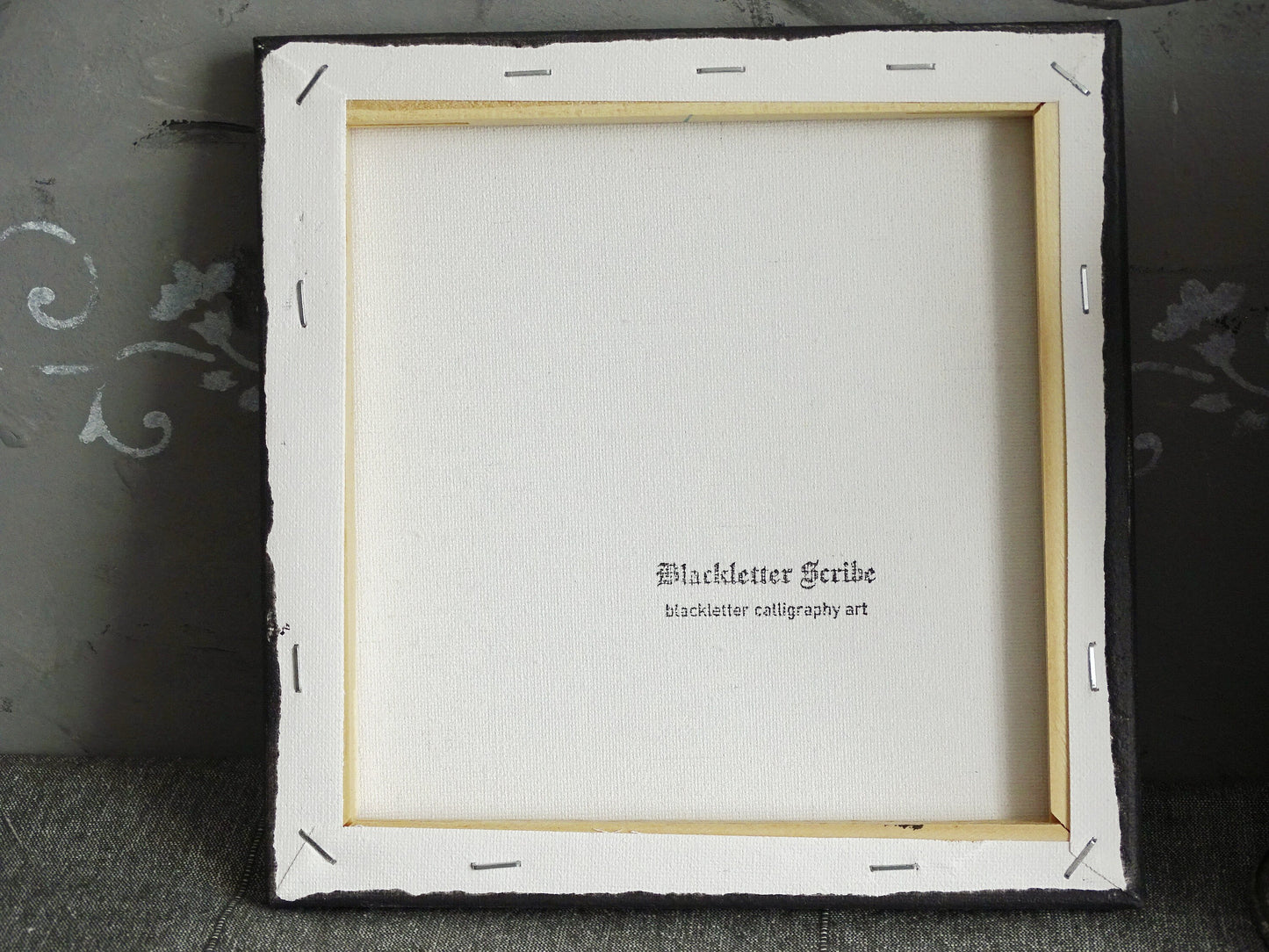 The Moon is my Sun, Gothic Original Artwork on Canvas, Hand Painted, Hand Lettered