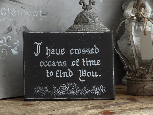 Dracula Love Quote Canvas, Gothic Calligraphy Art, Hand Lettered
