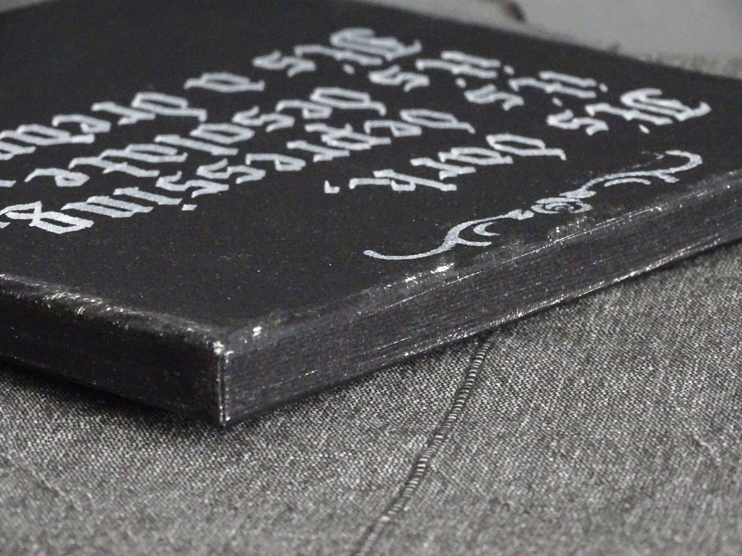 Addams Family Quote Gothic Canvas Art, Hand Lettered