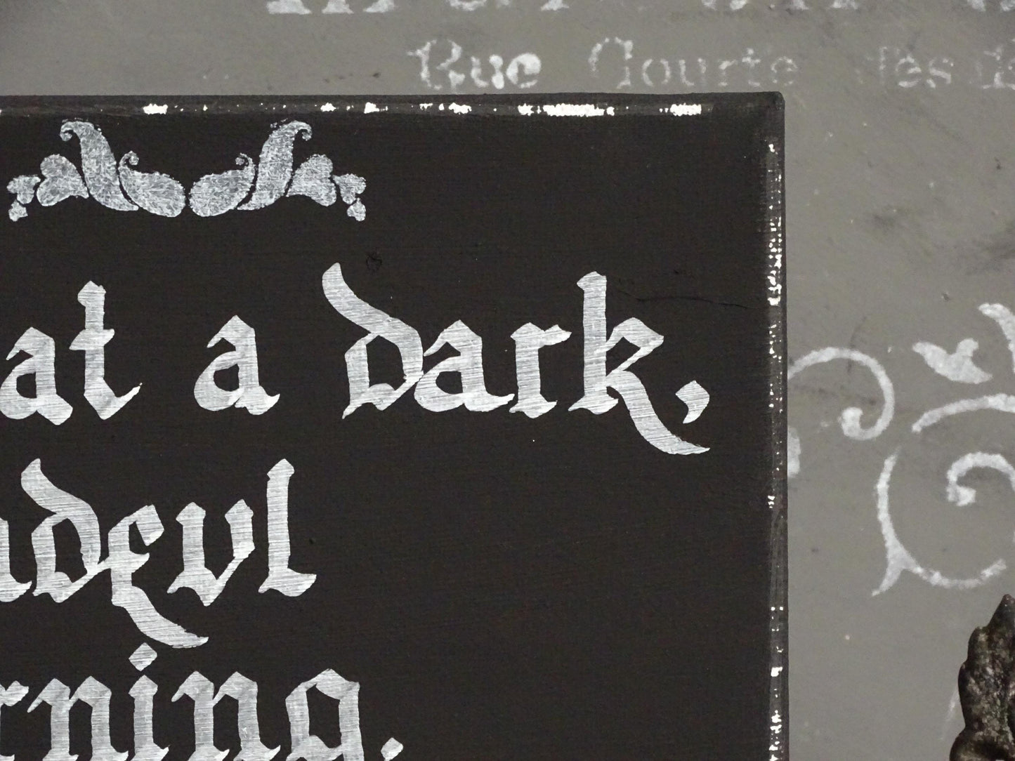 Morticia Addams Quote Canvas, Gothic Home Decor, Hand Lettered Wall Art