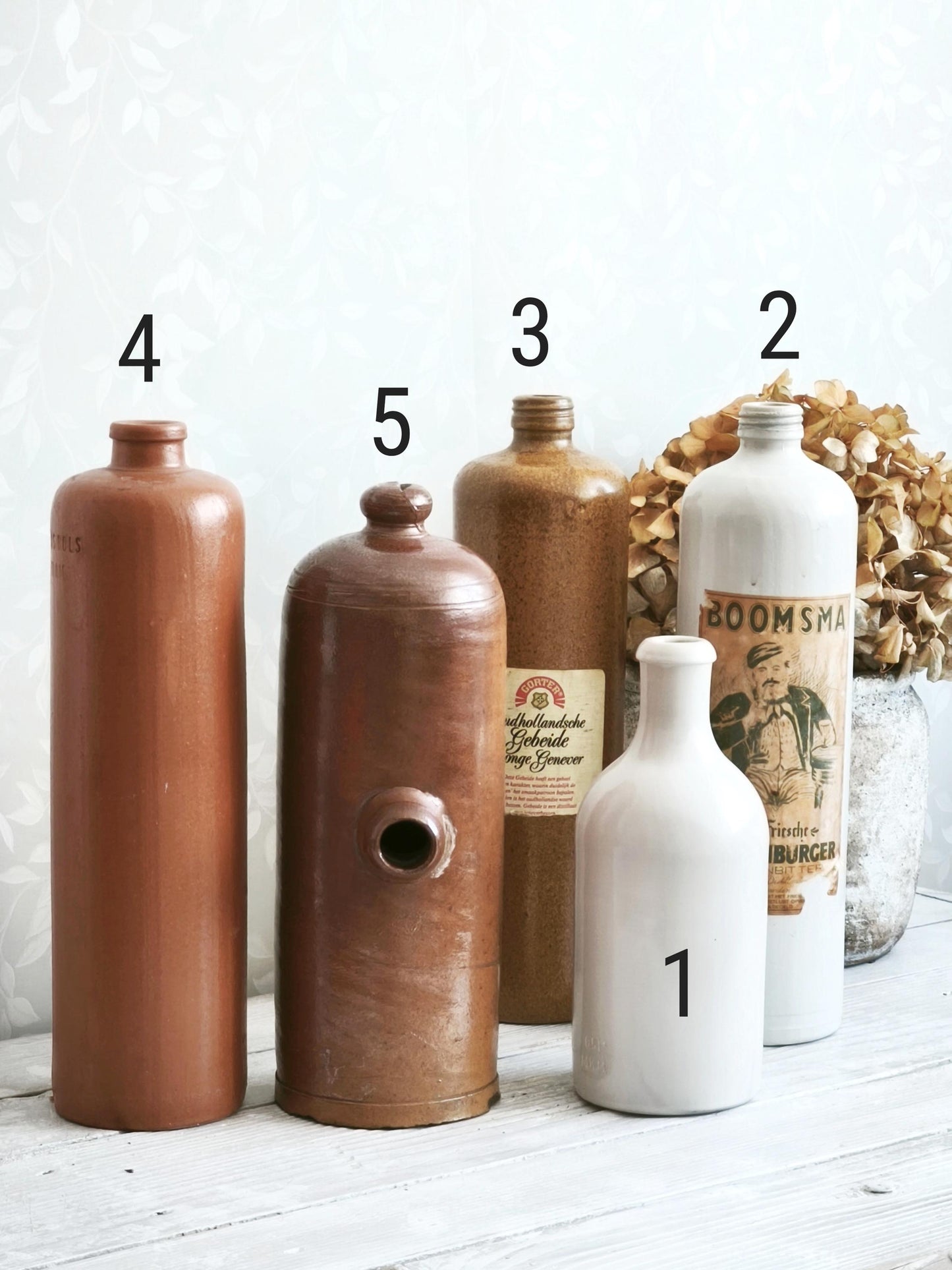 Antique Stoneware Bottle Salt Glazed, Ironstone Pottery Liquor Jar, Ceramic Vase, Hot Water Bottle, Bed Warmer, Modern Farmhouse Decor
