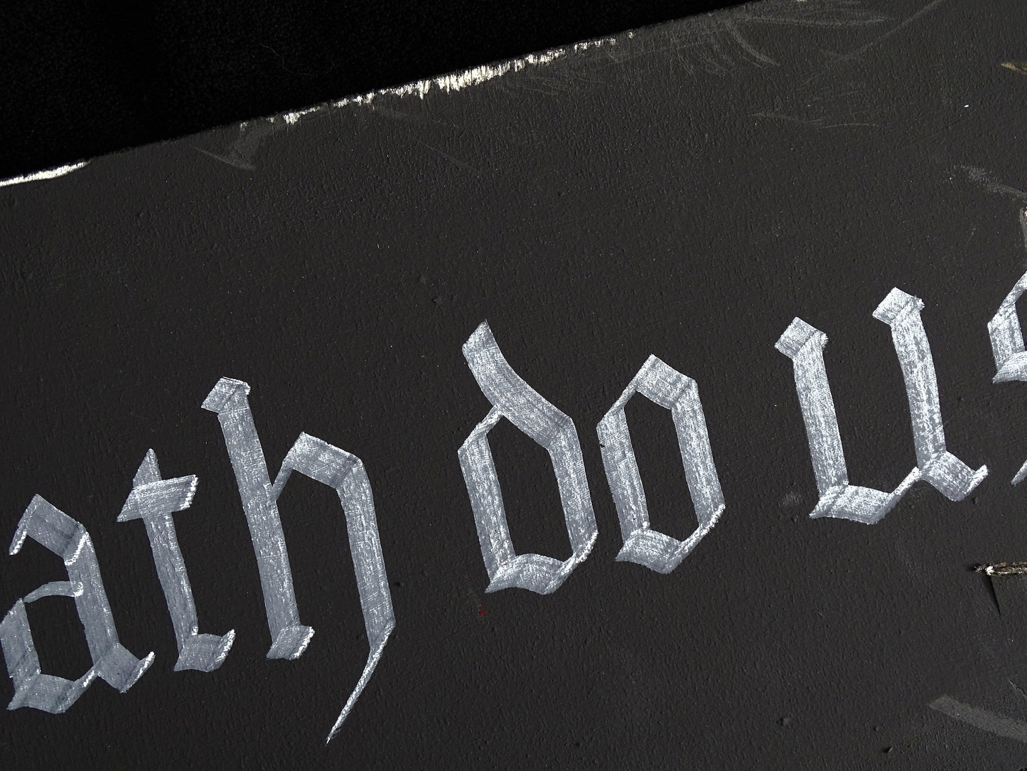 TILL DEATH DO us Part, Gothic Original Artwork on Wood, Hand Painted, Hand Lettered